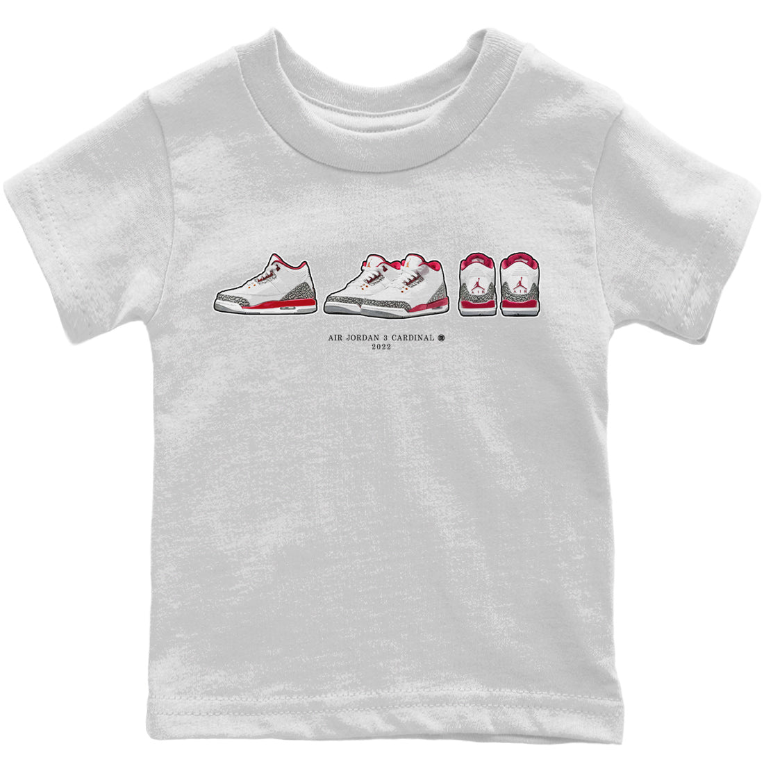 Jordan 3 Cardinal Sneaker Matching T-Shirt Air Jordan 3 Prelude Sneaker Tees Jordan 3 Cardinal Sneaker Release Tees Kids Shirts