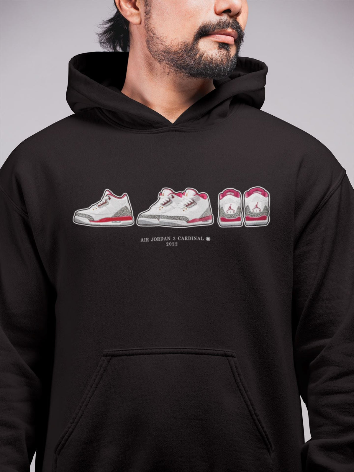 Jordan 3 Cardinal Sneaker Matching T-Shirt Air Jordan 3 Prelude Sneaker Tees Jordan 3 Cardinal Sneaker Release Tees Crew Neck Tees