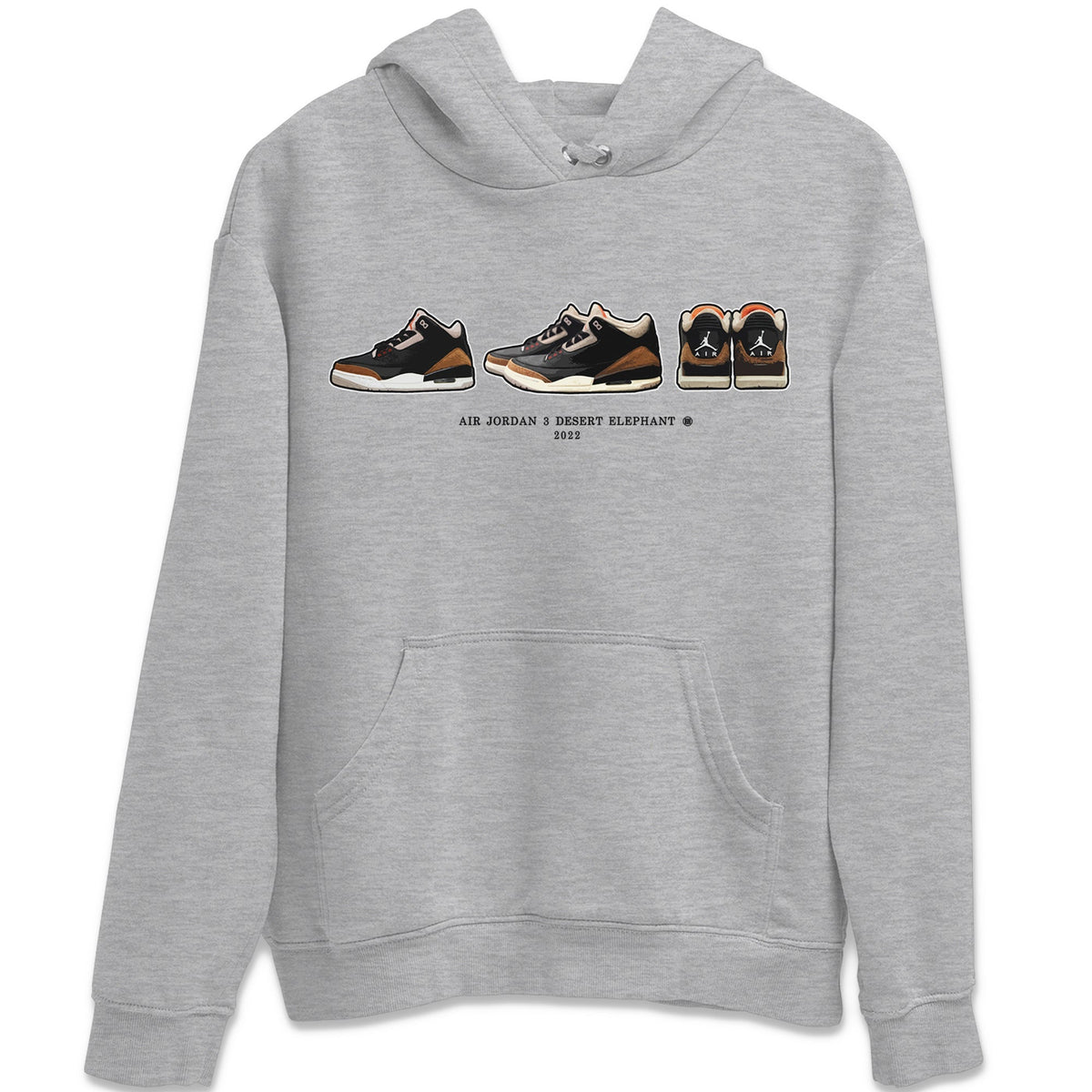 Jordan 3 Desert Elephant Sneaker Matching T-Shirt Air Jordan 3 Prelude Sneaker Tees Jordan 3 Desert Elephant Sneaker Release Tees Crew Neck Tees