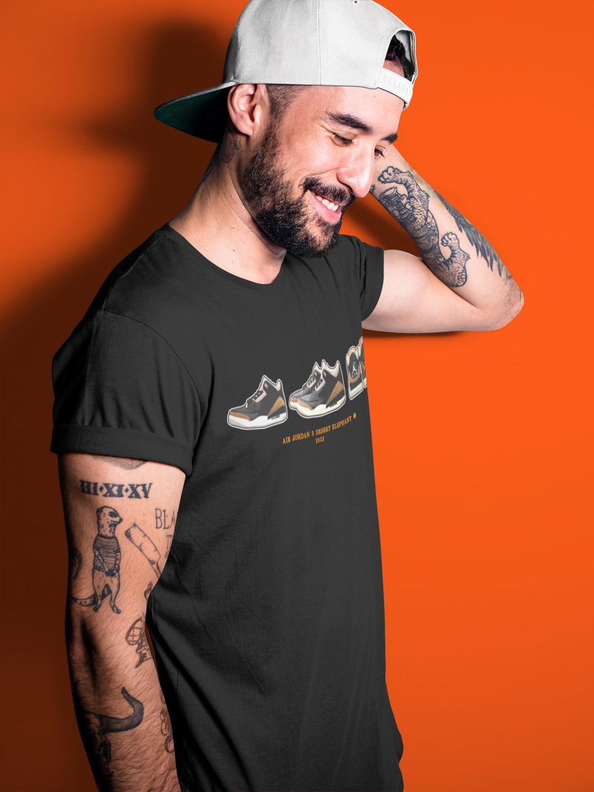 Jordan 3 Desert Elephant Sneaker Matching T-Shirt Air Jordan 3 Prelude Sneaker Tees Jordan 3 Desert Elephant Sneaker Release Tees Crew Neck Tees