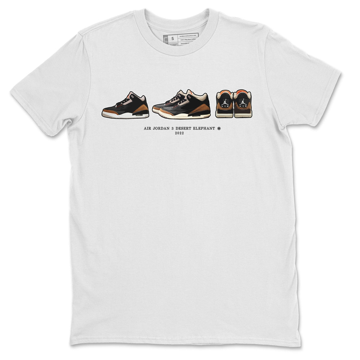 Jordan 3 Desert Elephant Sneaker Matching T-Shirt Air Jordan 3 Prelude Sneaker Tees Jordan 3 Desert Elephant Sneaker Release Tees Crew Neck Tees
