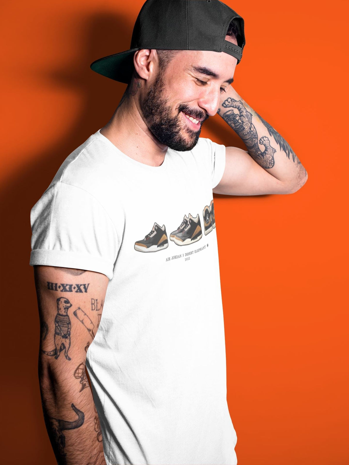 Jordan 3 Desert Elephant Sneaker Matching T-Shirt Air Jordan 3 Prelude Sneaker Tees Jordan 3 Desert Elephant Sneaker Release Tees Crew Neck Tees