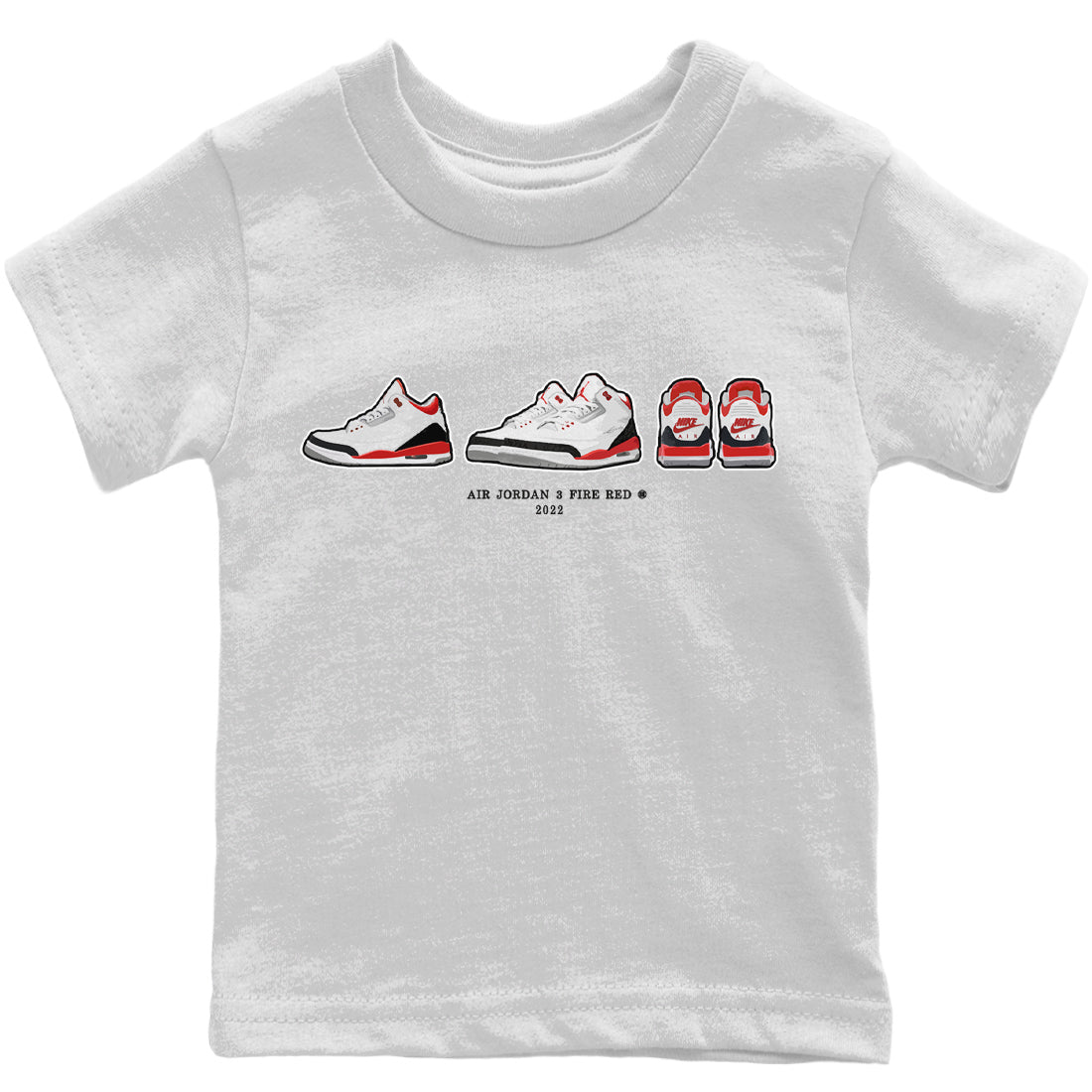 Jordan 3 Fire Red Sneaker Matching T-Shirt Air Jordan 3 Prelude Sneaker Tees Jordan 3 Fire Red Sneaker Release Tees Kids Shirts
