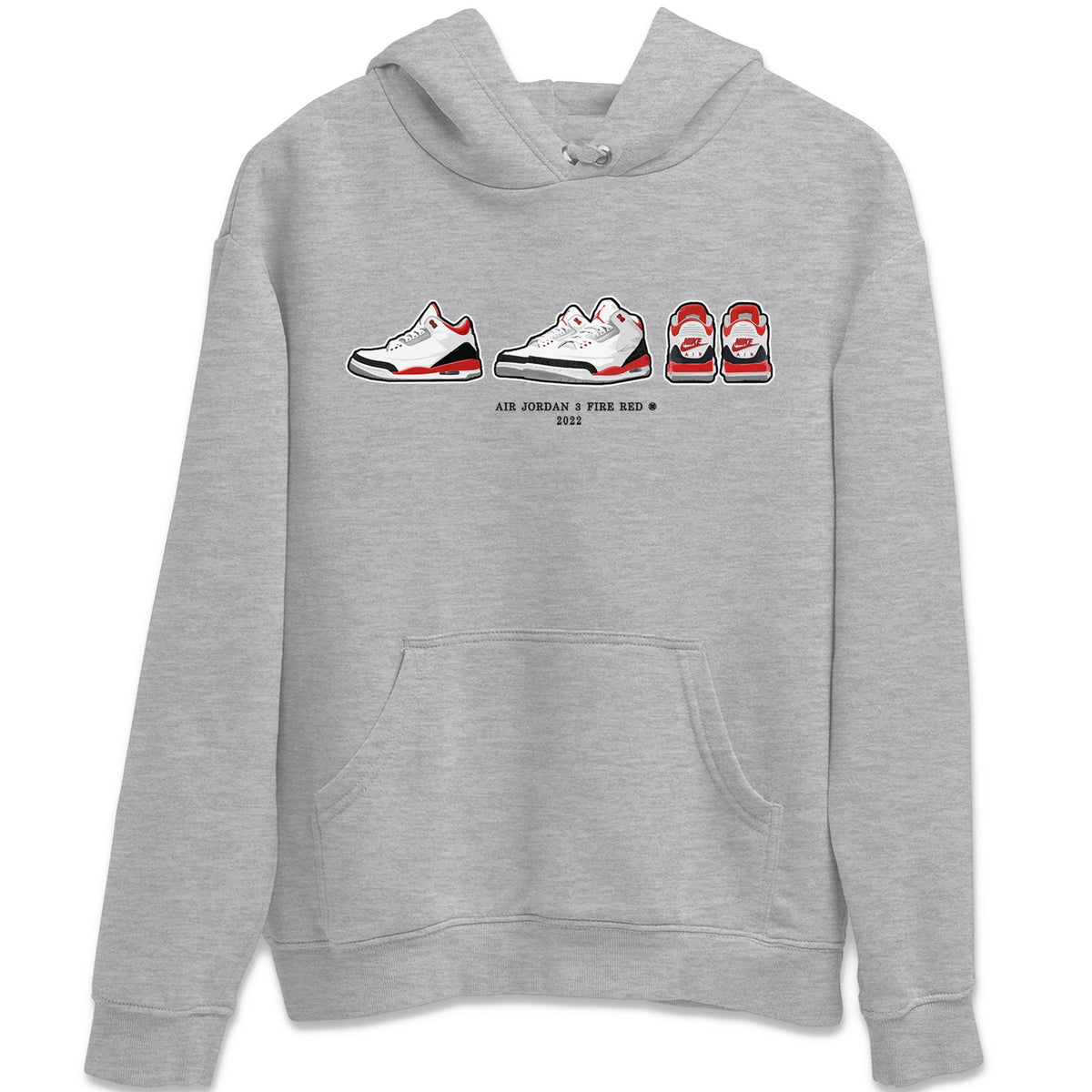 Jordan 3 Fire Red Sneaker Matching T-Shirt Air Jordan 3 Prelude Sneaker Tees Jordan 3 Fire Red Sneaker Release Tees Crew Neck Tees