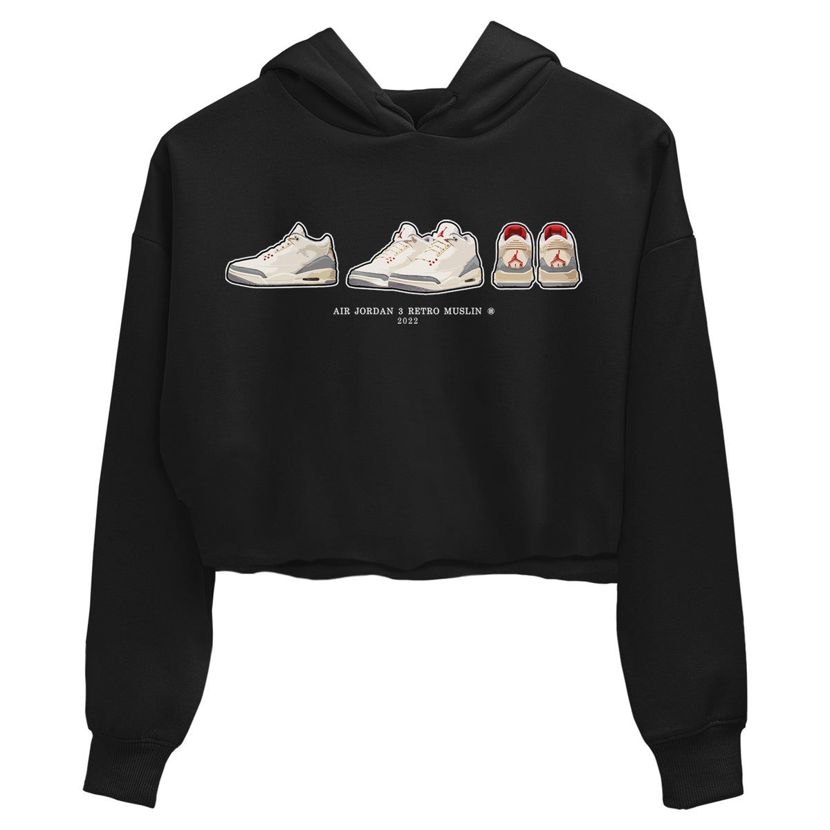 Jordan 3 Muslin Sneaker Matching T-Shirt Air Jordan 3 Prelude Sneaker Tees Jordan 3 Muslin Sneaker Release Tees Women's Shirts