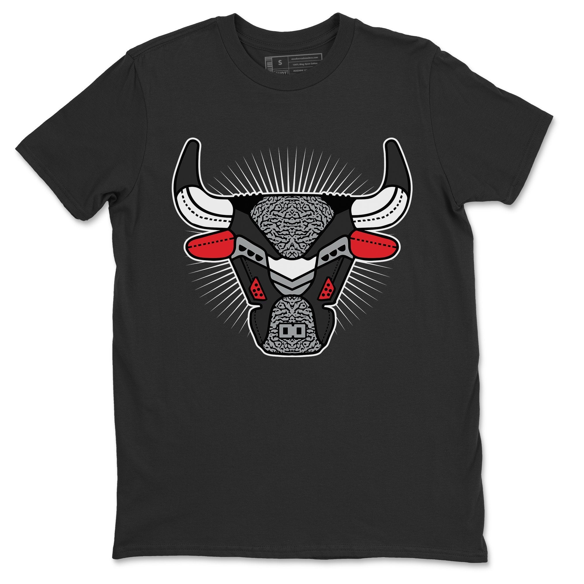 Jordan 3 Black Cement Shirt To Match Jordans AJ3 Bull Head Sneaker Tees Jordan 3 Black Cement Drip Gear Zone Sneaker Matching Clothing Unisex Shirts
