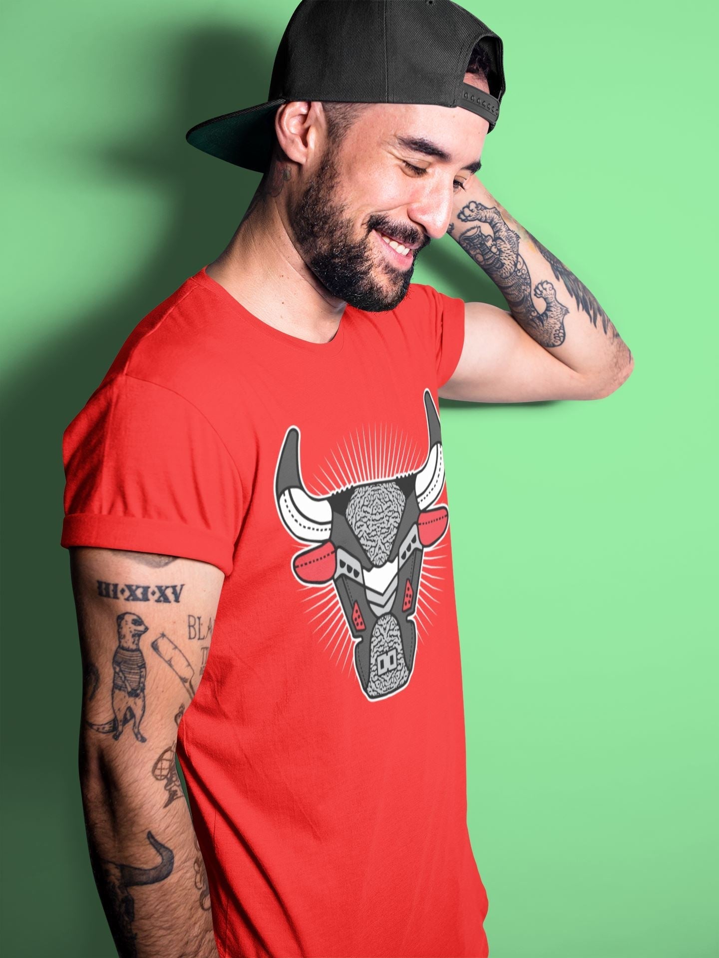 Jordan 3 Black Cement Shirt To Match Jordans AJ3 Bull Head Sneaker Tees Jordan 3 Black Cement Drip Gear Zone Sneaker Matching Clothing Unisex Shirts