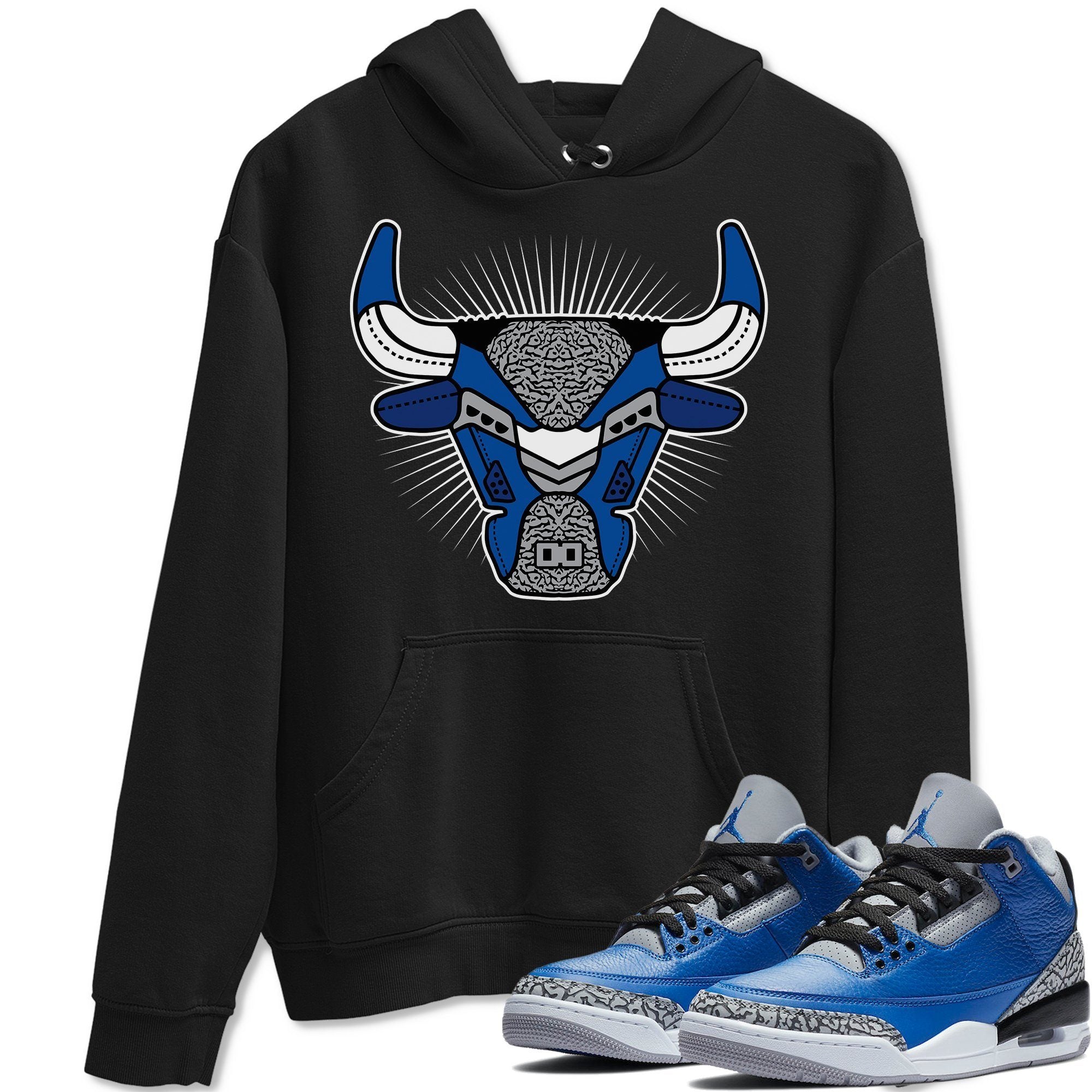 Jordan 3 Varsity Royal Shirt To Match Jordans Bull Head Sneaker Tees Jordan 3 Varsity Royal Drip Gear Zone Sneaker Matching Clothing Unisex Shirts