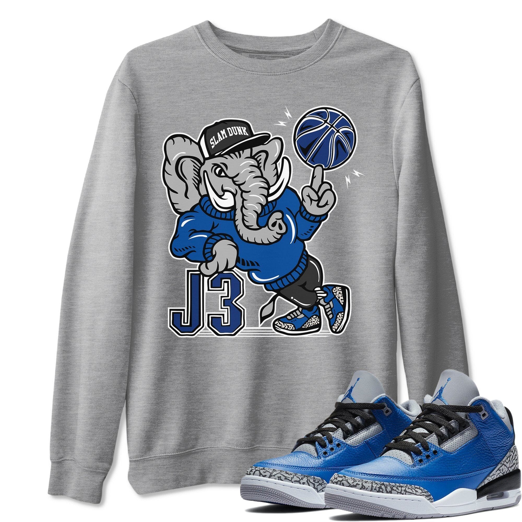 Jordan 3 Varsity Royal Shirt To Match Jordans Elephant Sneaker Tees Jordan 3 Varsity Royal Drip Gear Zone Sneaker Matching Clothing Unisex Shirts