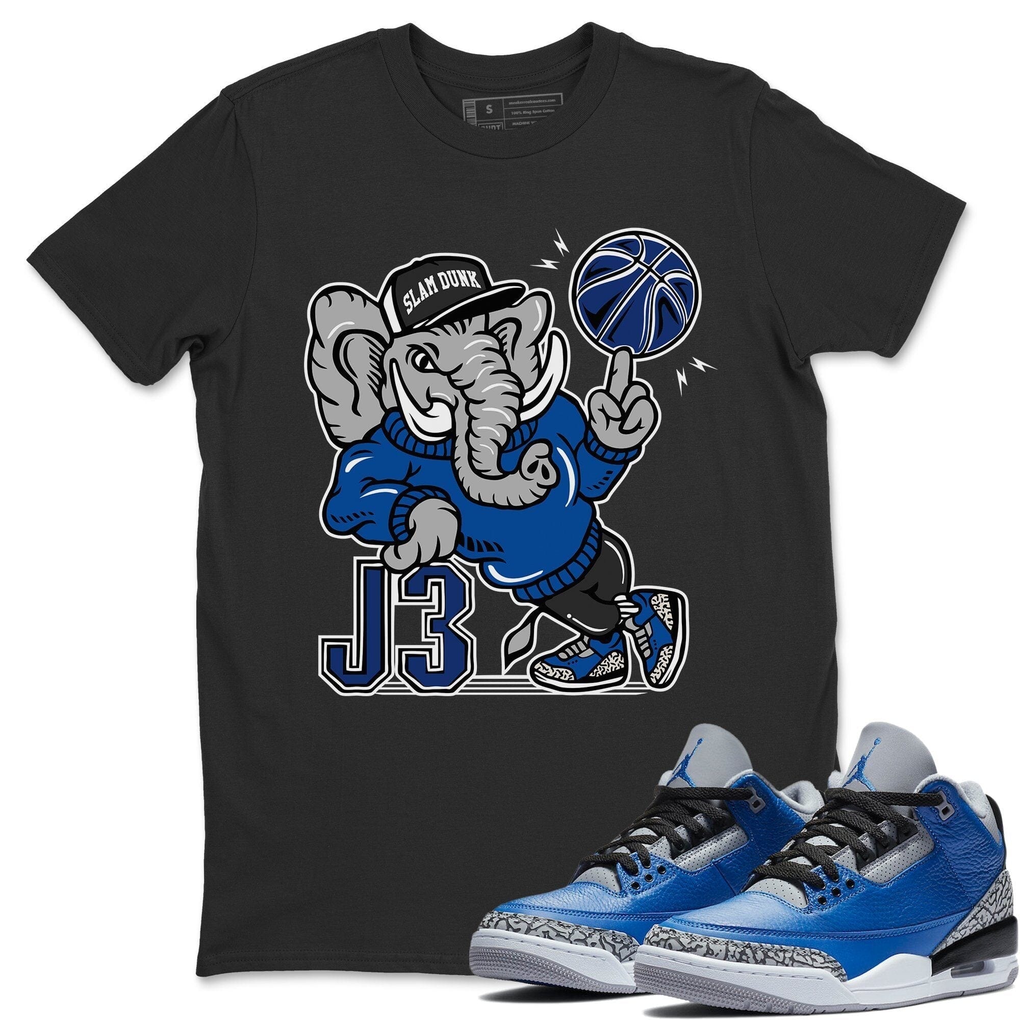 Jordan 3 Varsity Royal Shirt To Match Jordans Elephant Sneaker Tees Jordan 3 Varsity Royal Drip Gear Zone Sneaker Matching Clothing Unisex Shirts