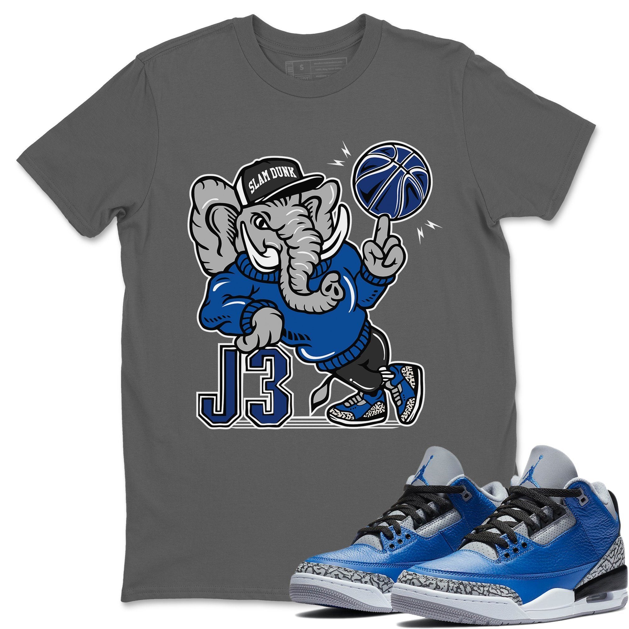 Jordan 3 Varsity Royal Shirt To Match Jordans Elephant Sneaker Tees Jordan 3 Varsity Royal Drip Gear Zone Sneaker Matching Clothing Unisex Shirts