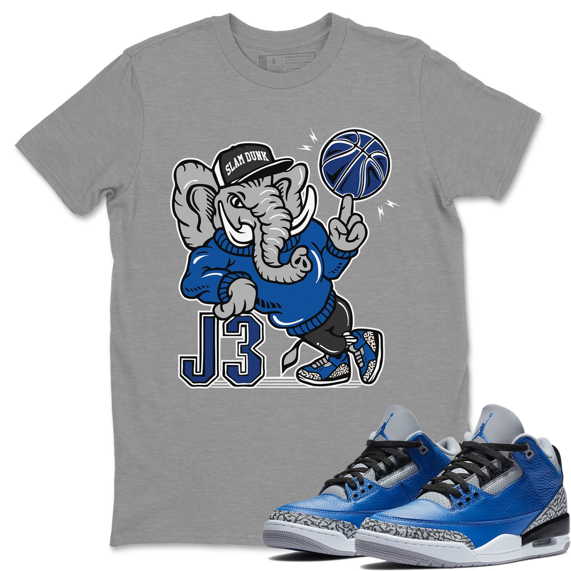Jordan 3 Varsity Royal Shirt To Match Jordans Elephant Sneaker Tees Jordan 3 Varsity Royal Drip Gear Zone Sneaker Matching Clothing Unisex Shirts