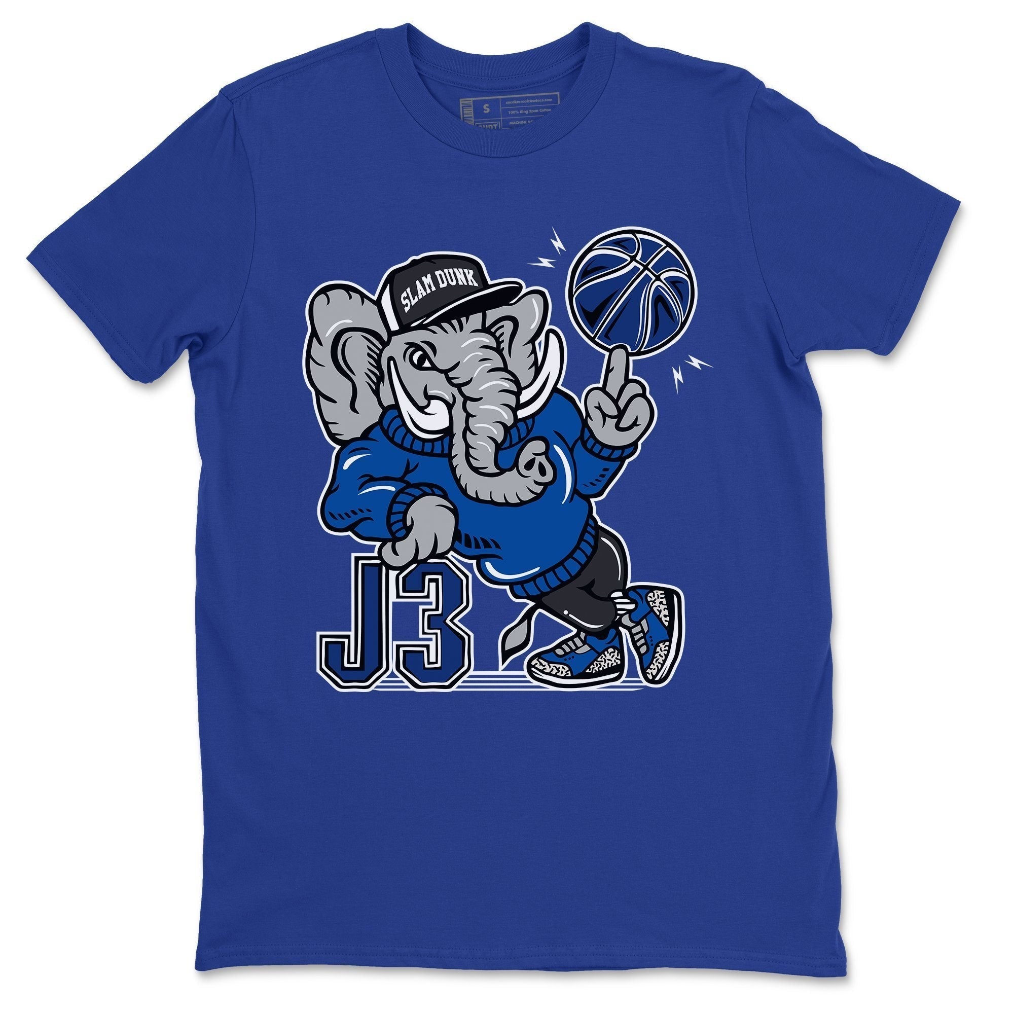 Jordan 3 Varsity Royal Shirt To Match Jordans Elephant Sneaker Tees Jordan 3 Varsity Royal Drip Gear Zone Sneaker Matching Clothing Unisex Shirts