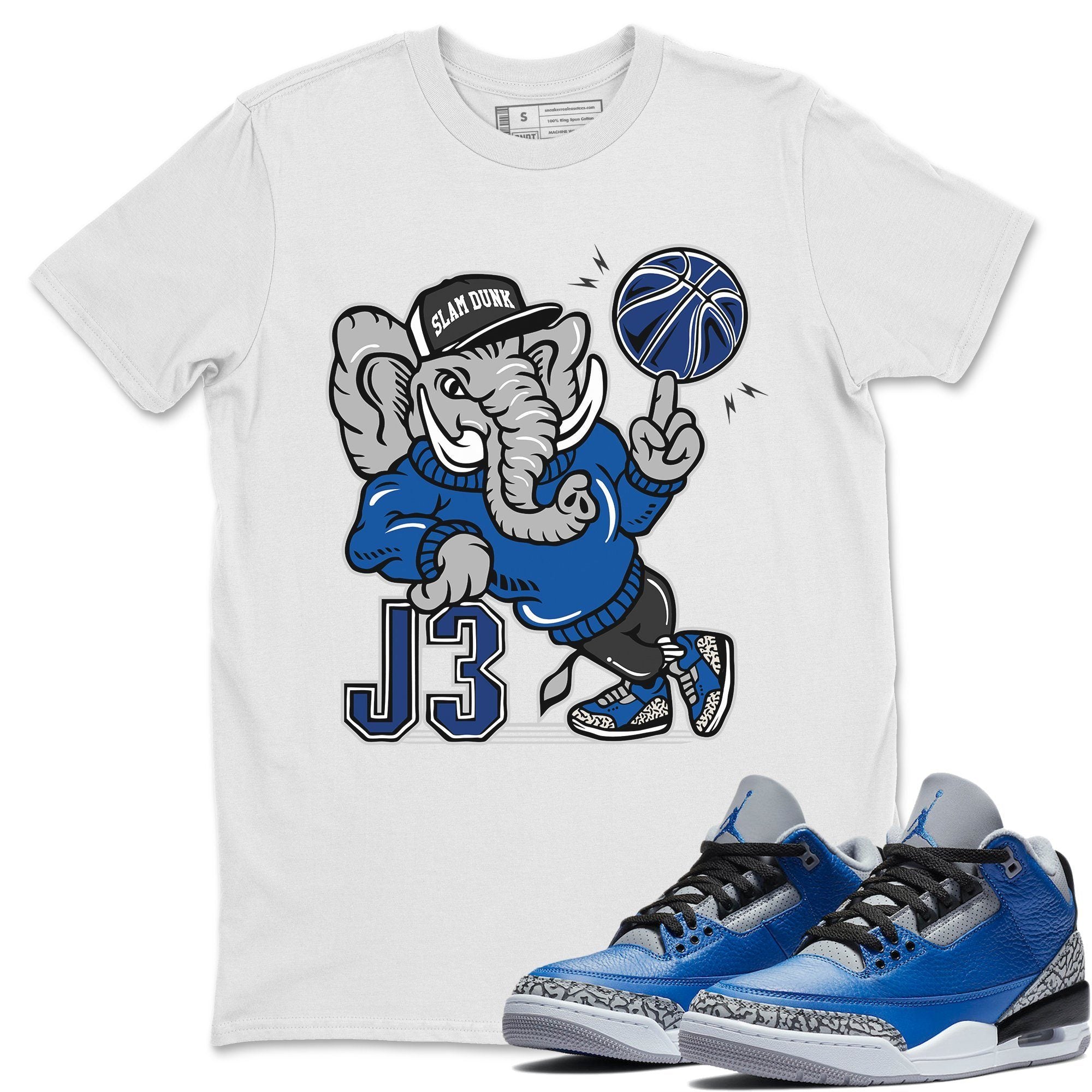 Jordan 3 Varsity Royal Shirt To Match Jordans Elephant Sneaker Tees Jordan 3 Varsity Royal Drip Gear Zone Sneaker Matching Clothing Unisex Shirts