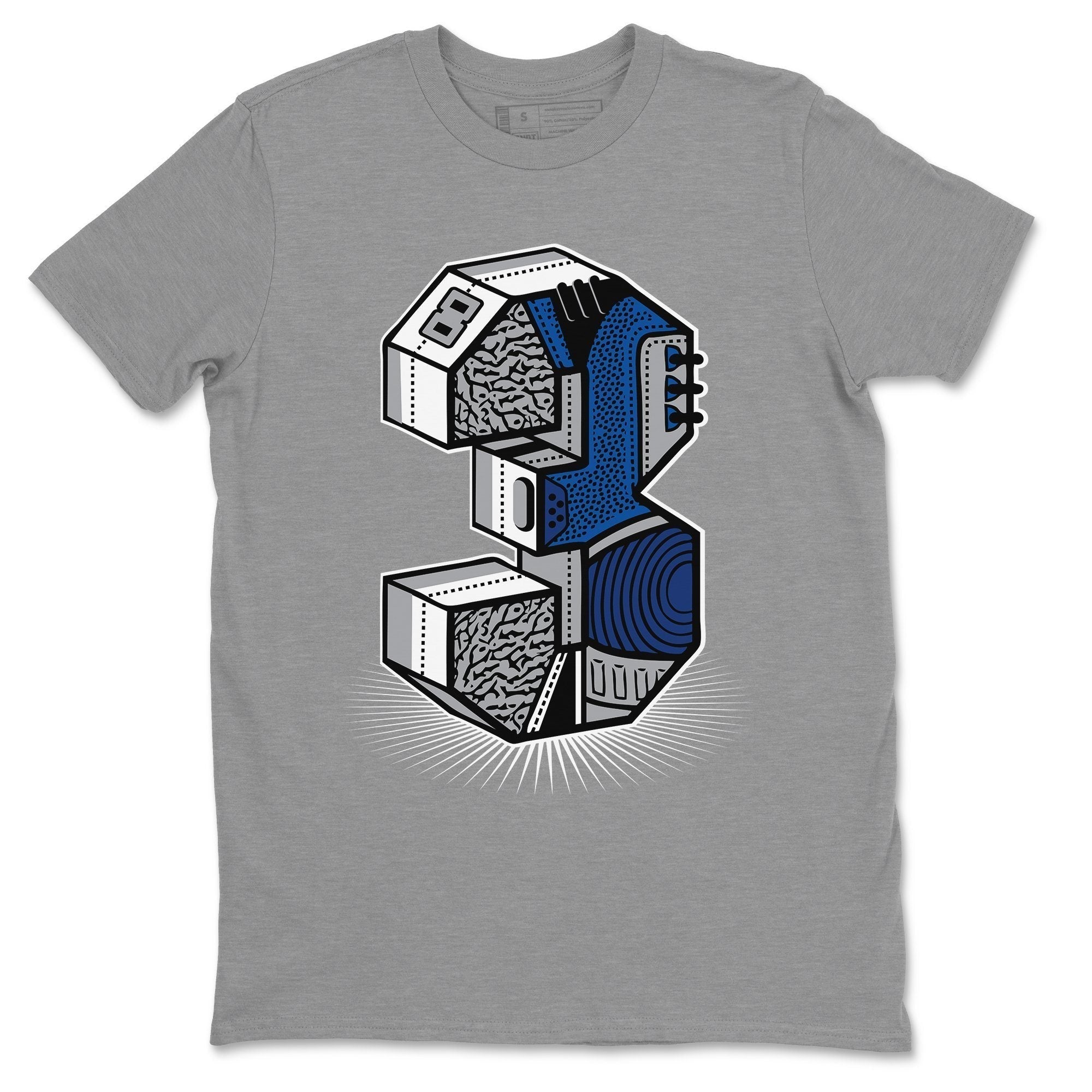 Jordan 3 Varsity Royal Shirt To Match Jordans Three Statue Sneaker Tees Jordan 3 Varsity Royal Drip Gear Zone Sneaker Matching Clothing Unisex Shirts