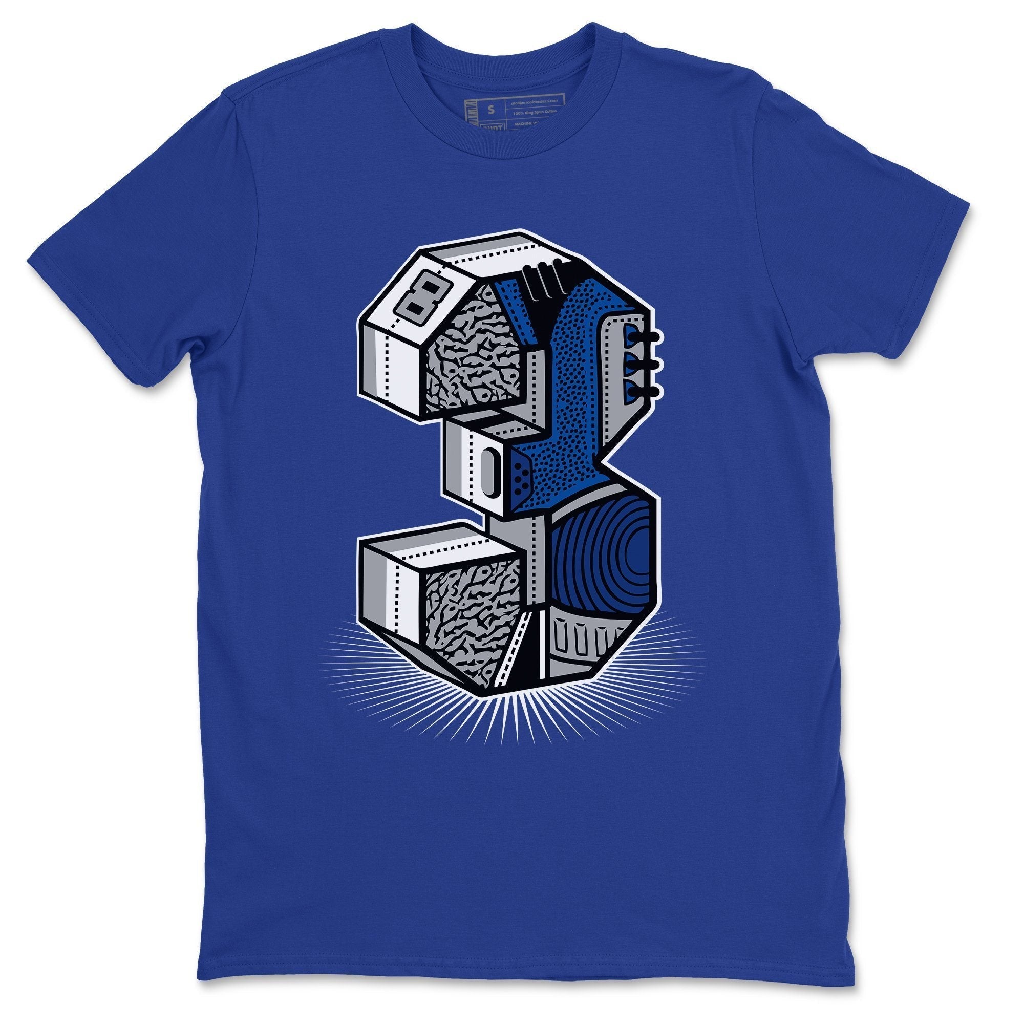 Jordan 3 Varsity Royal Shirt To Match Jordans Three Statue Sneaker Tees Jordan 3 Varsity Royal Drip Gear Zone Sneaker Matching Clothing Unisex Shirts