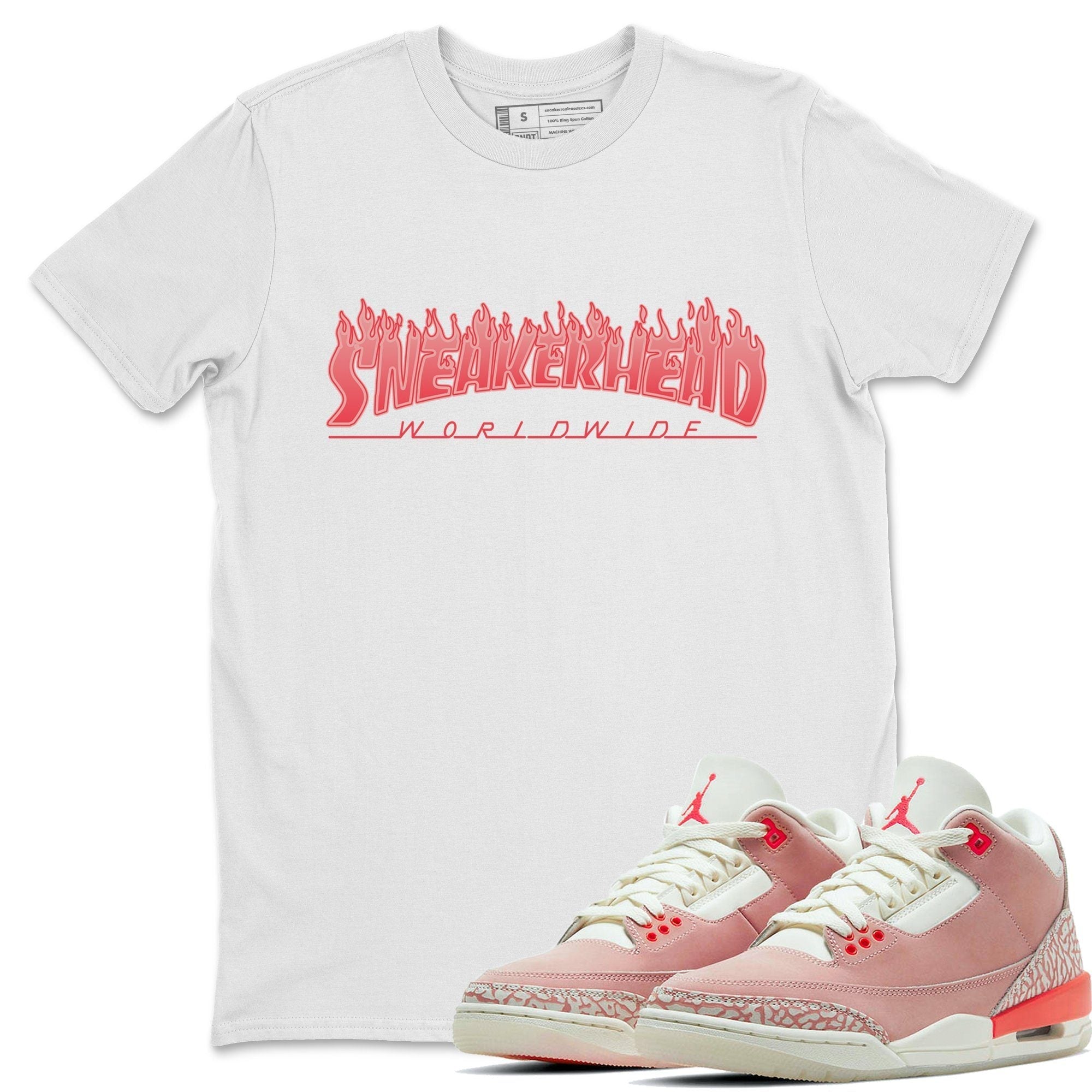 Jordan 3 Rust Pink Sneaker Tees Drip Gear Zone Fire Sneakerhead Sneaker Tees Jordan 3 Rust Pink Shirt Unisex Shirts