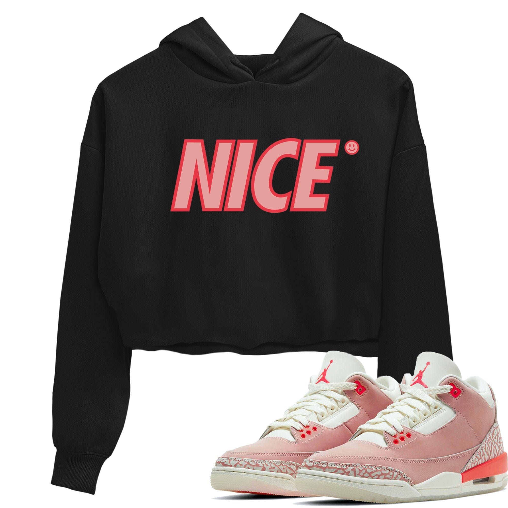 Jordan 3 Rust Pink Sneaker Tees Drip Gear Zone Nice Smile Sneaker Tees Jordan 3 Rust Pink Shirt Women's Shirts