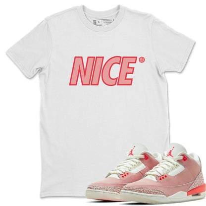 Jordan 3 Rust Pink Sneaker Tees Drip Gear Zone Nice Smile Sneaker Tees Jordan 3 Rust Pink Shirt Unisex Shirts