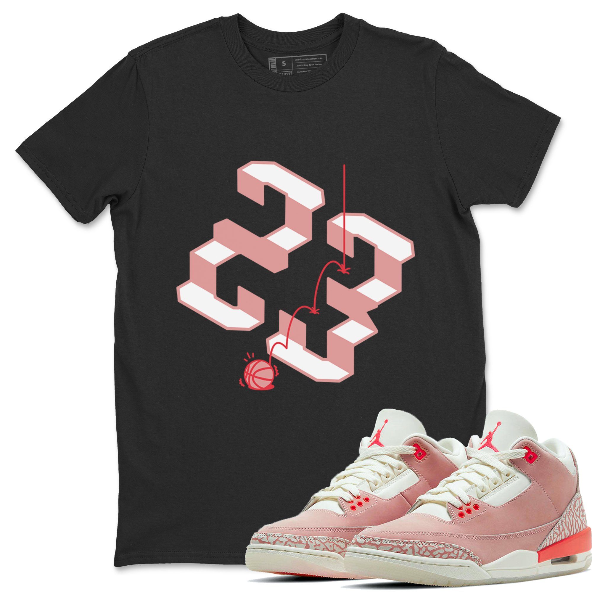 Jordan 3 Rust Pink Shirt To Match Jordans Steps Sneaker Tees Jordan 3 Rust Pink Drip Gear Zone Sneaker Matching Clothing Unisex Shirts
