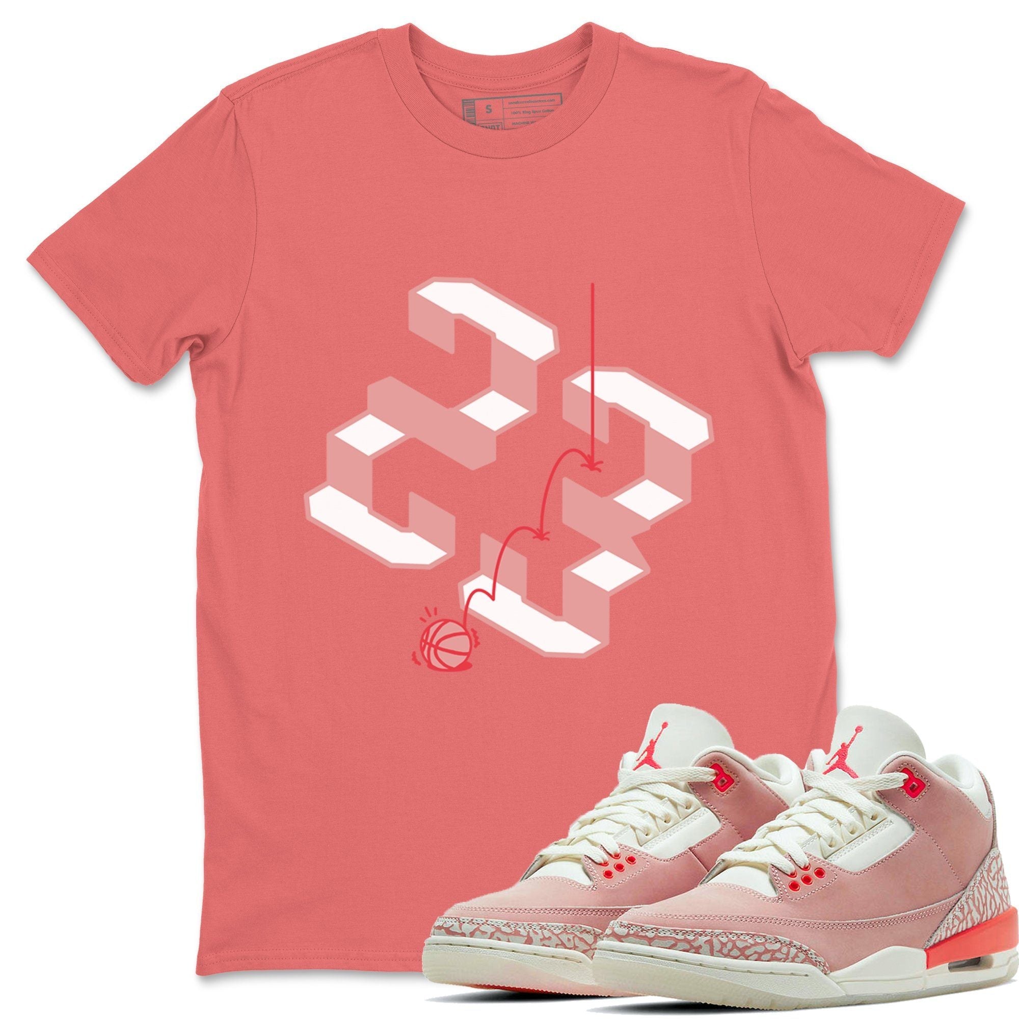 Jordan 3 Rust Pink Shirt To Match Jordans Steps Sneaker Tees Jordan 3 Rust Pink Drip Gear Zone Sneaker Matching Clothing Unisex Shirts