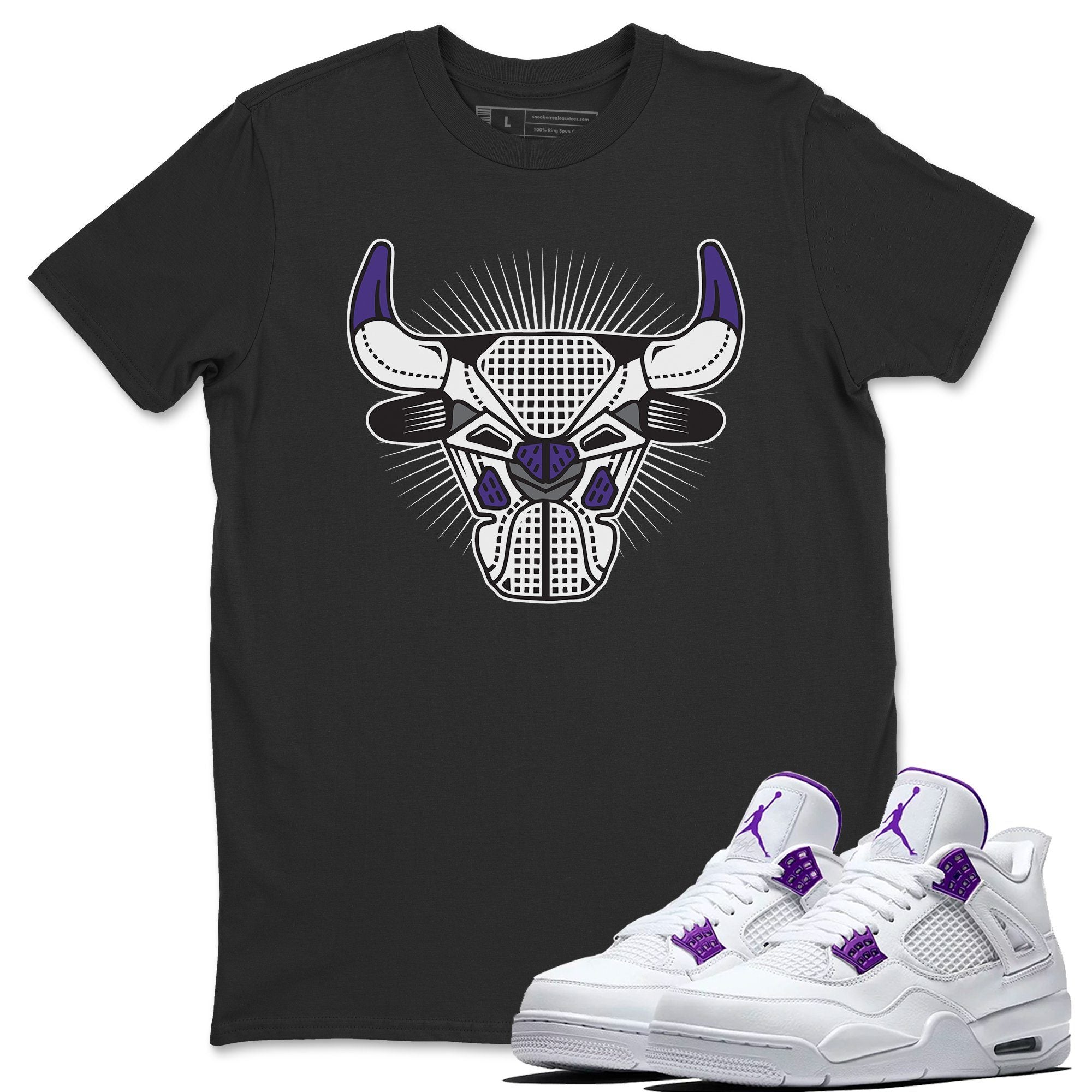 Jordan 4 Court Purple Shirt To Match Jordans Bull Head Sneaker Tees Jordan 4 Court Purple Drip Gear Zone Sneaker Matching Clothing Unisex Shirts