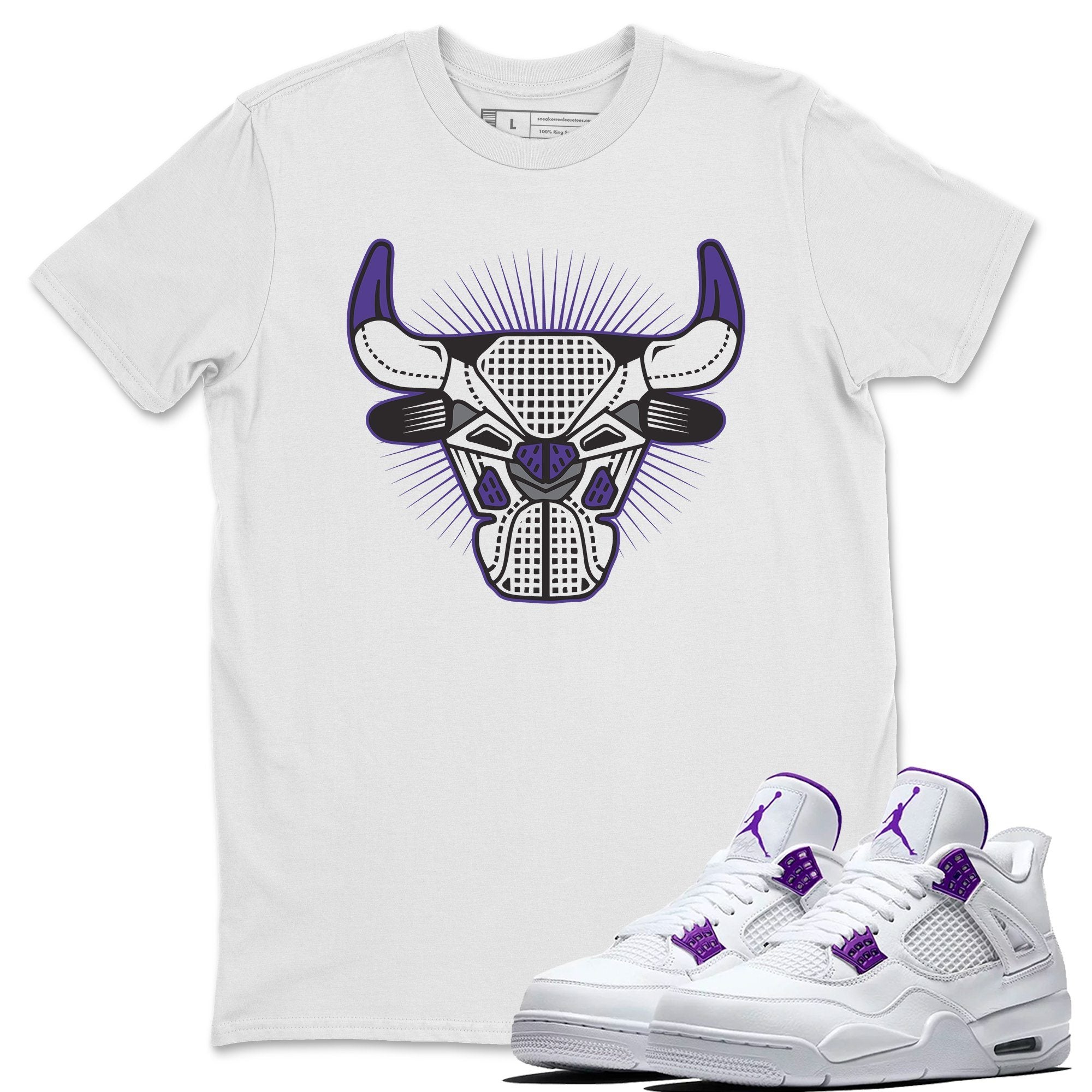 Jordan 4 Court Purple Shirt To Match Jordans Bull Head Sneaker Tees Jordan 4 Court Purple Drip Gear Zone Sneaker Matching Clothing Unisex Shirts