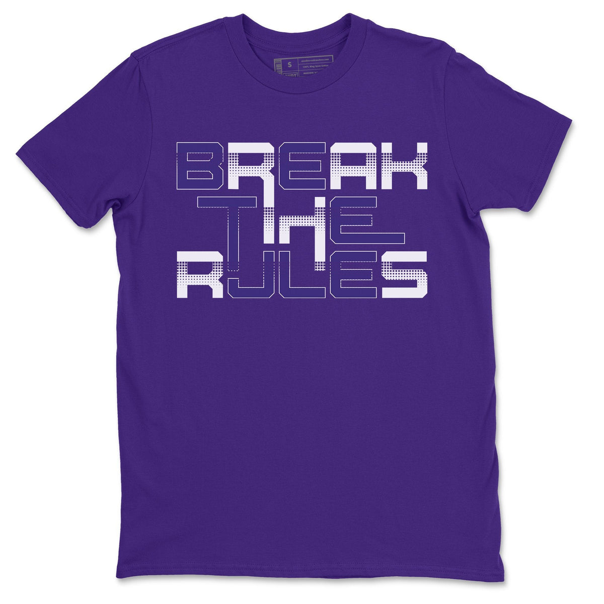 Jordan 4 Court Purple Sneaker Matching T-Shirt Break The Rules Sneaker Tees Jordan 4 Court Purple Sneaker Release Tees Crew Neck Tees