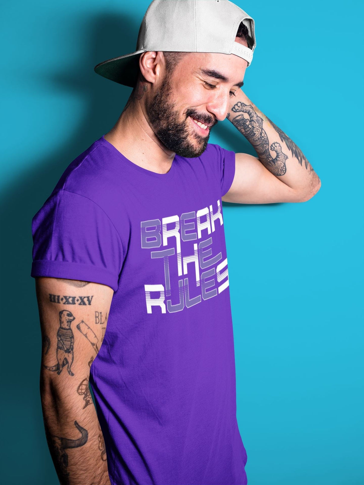 Jordan 4 Court Purple Sneaker Matching T-Shirt Break The Rules Sneaker Tees Jordan 4 Court Purple Sneaker Release Tees Crew Neck Tees