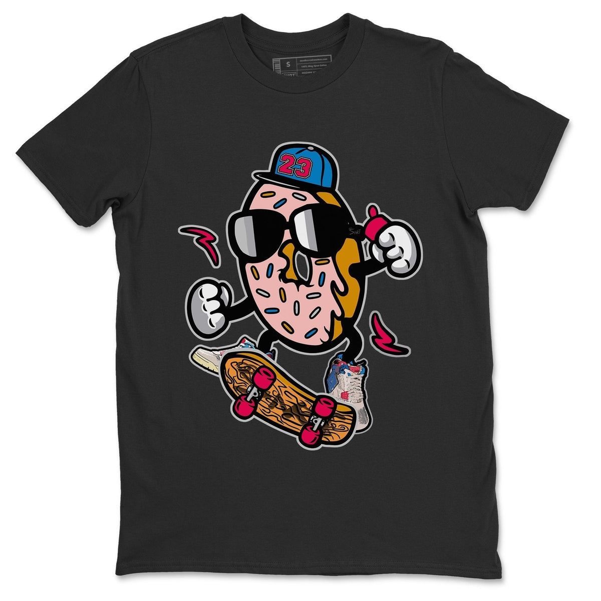 Jordan 4 Union Guava Ice Sneaker Matching T-Shirt Donut Skater Sneaker Tees Jordan 4 Union Guava Ice Sneaker Release Tees Crew Neck Tees