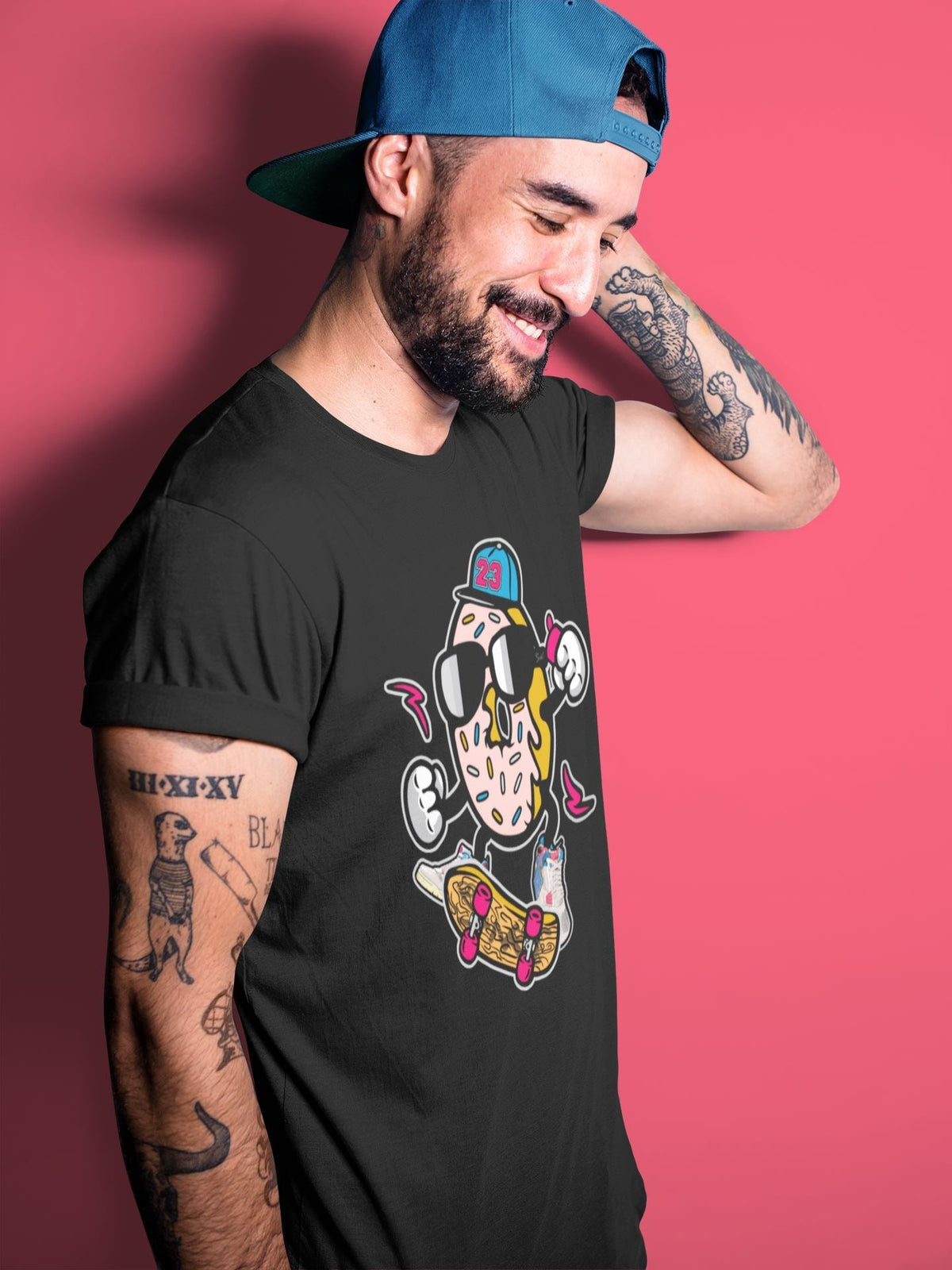 Jordan 4 Union Guava Ice Sneaker Matching T-Shirt Donut Skater Sneaker Tees Jordan 4 Union Guava Ice Sneaker Release Tees Crew Neck Tees