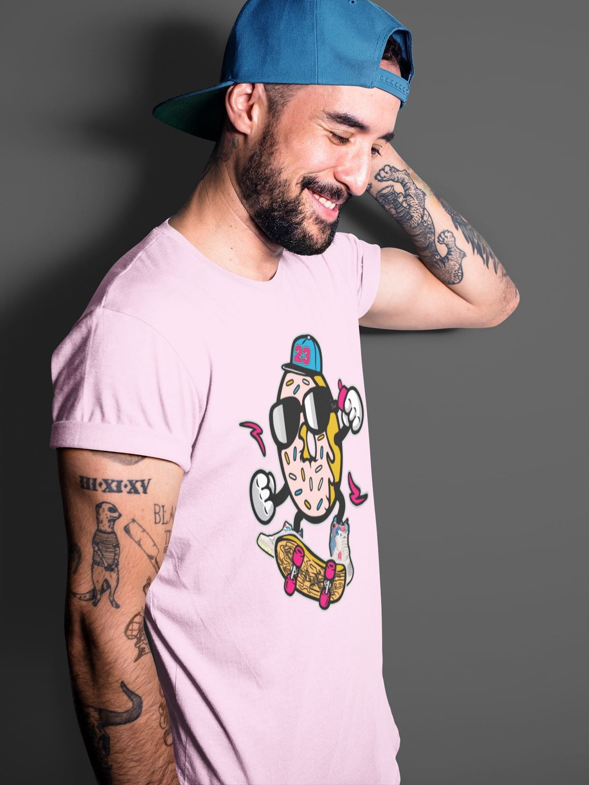 Jordan 4 Union Guava Ice Sneaker Matching T-Shirt Donut Skater Sneaker Tees Jordan 4 Union Guava Ice Sneaker Release Tees Crew Neck Tees