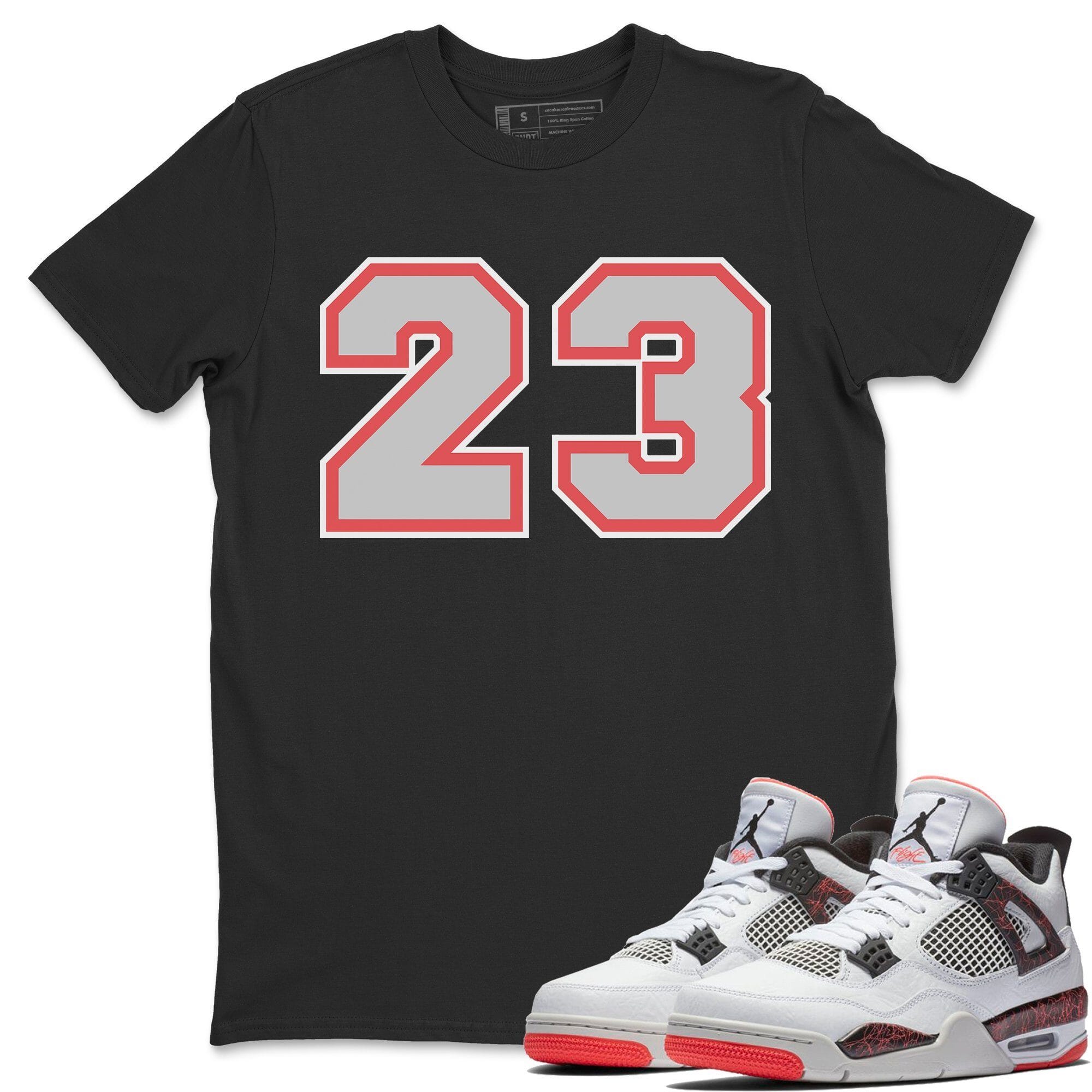 Jordan 4 Hot Lava Sneaker Matching T-Shirt 23 Sneaker Tees Jordan 4 Hot Lava Sneaker Release Tees Crew Neck Tees