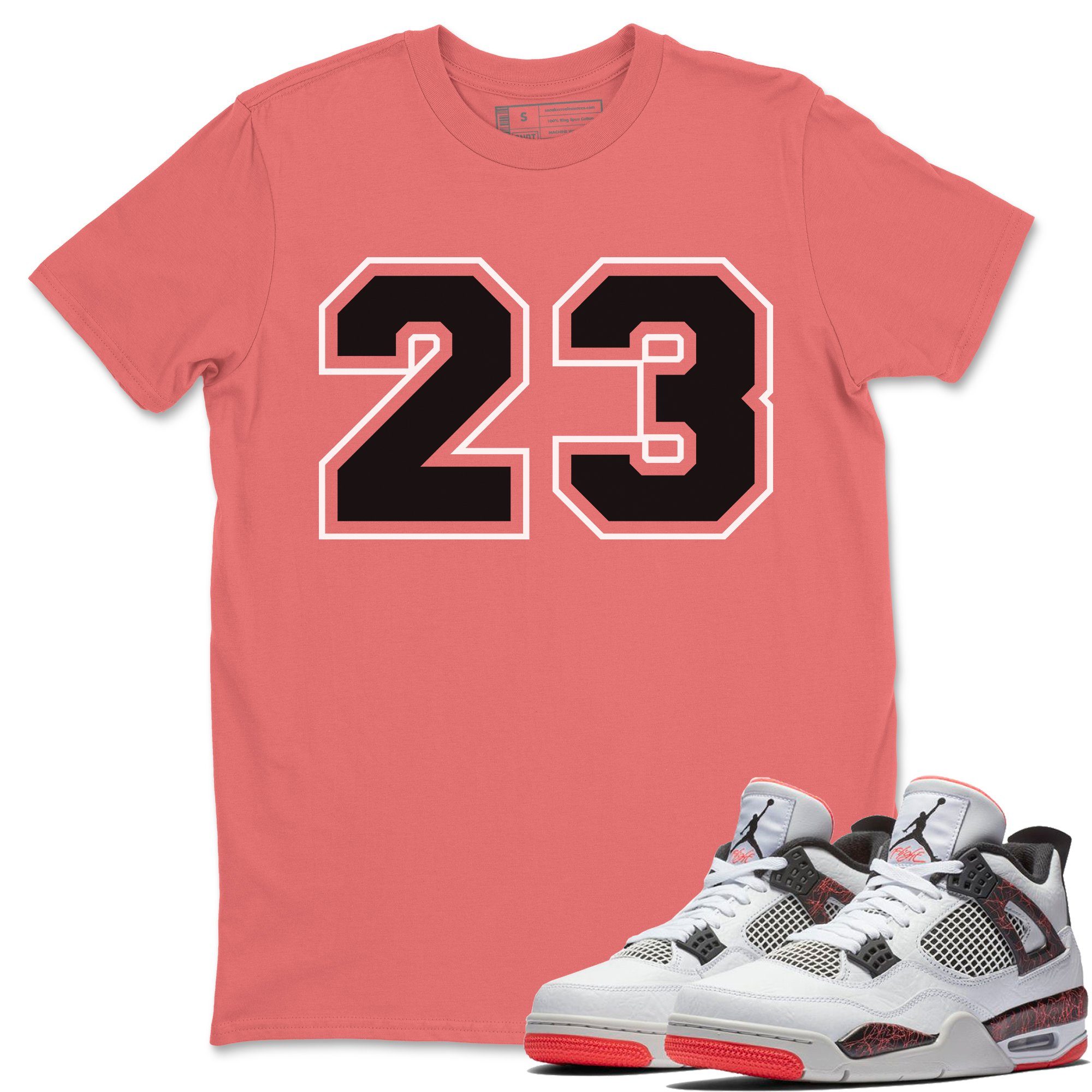 Jordan 4 Hot Lava Sneaker Matching T-Shirt 23 Sneaker Tees Jordan 4 Hot Lava Sneaker Release Tees Crew Neck Tees