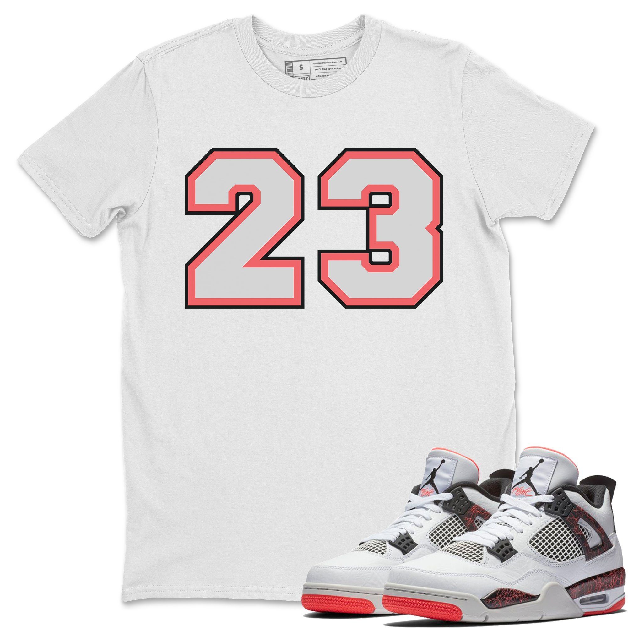 Jordan 4 Hot Lava Sneaker Matching T-Shirt 23 Sneaker Tees Jordan 4 Hot Lava Sneaker Release Tees Crew Neck Tees
