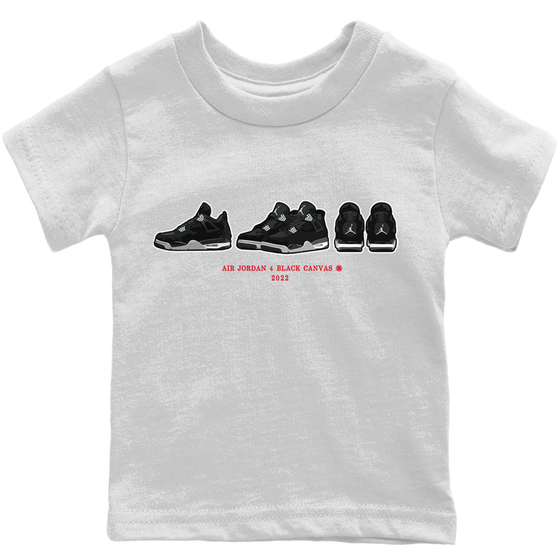 Jordan 4 Black Canvas Sneaker Matching T-Shirt Air Jordan 4 Prelude Sneaker Tees Jordan 4 Black Canvas Sneaker Release Tees Kids Shirts