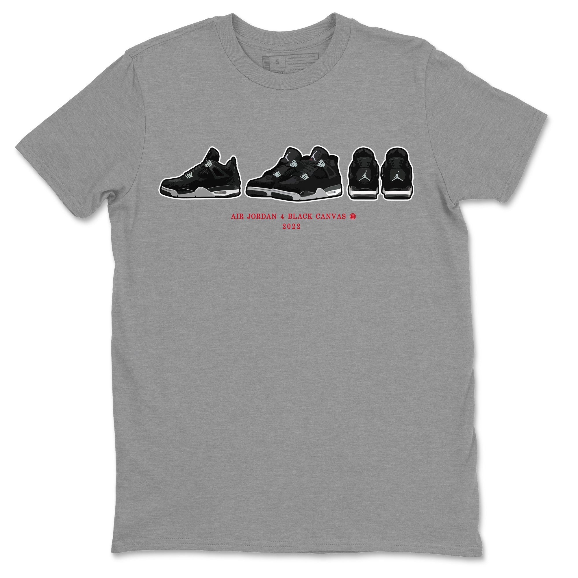 Jordan 4 Black Canvas Sneaker Matching T-Shirt Air Jordan 4 Prelude Sneaker Tees Jordan 4 Black Canvas Sneaker Release Tees Crew Neck Tees