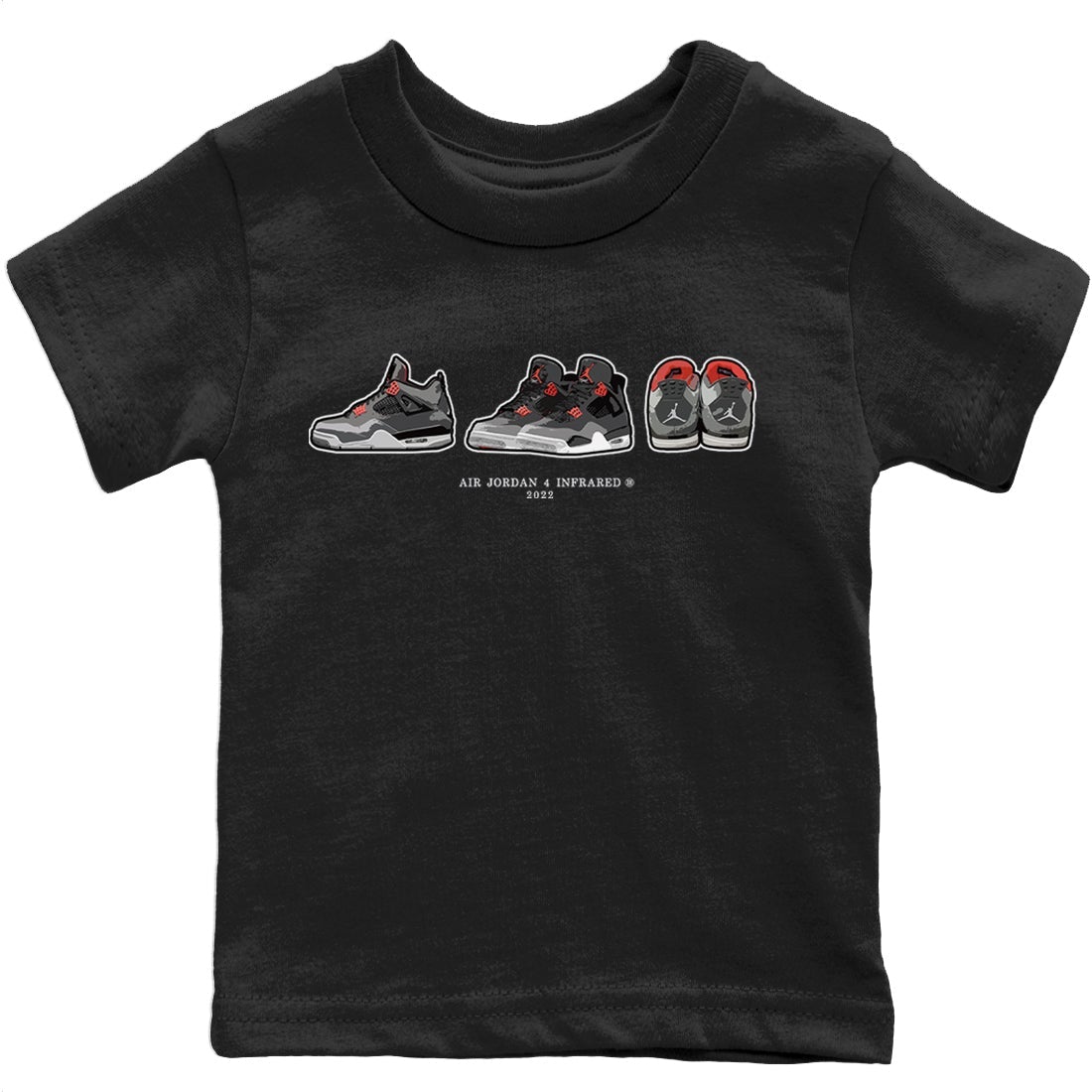 Jordan 4 Infrared Sneaker Matching T-Shirt Air Jordan 4 Prelude Sneaker Tees Jordan 4 Infrared Sneaker Release Tees Kids Shirts