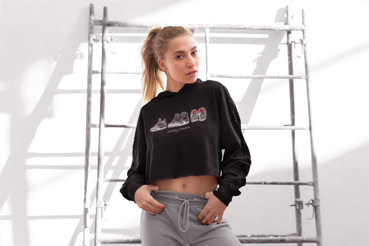 Jordan 4 Infrared Sneaker Matching T-Shirt Air Jordan 4 Prelude Sneaker Tees Jordan 4 Infrared Sneaker Release Tees Women's Shirts