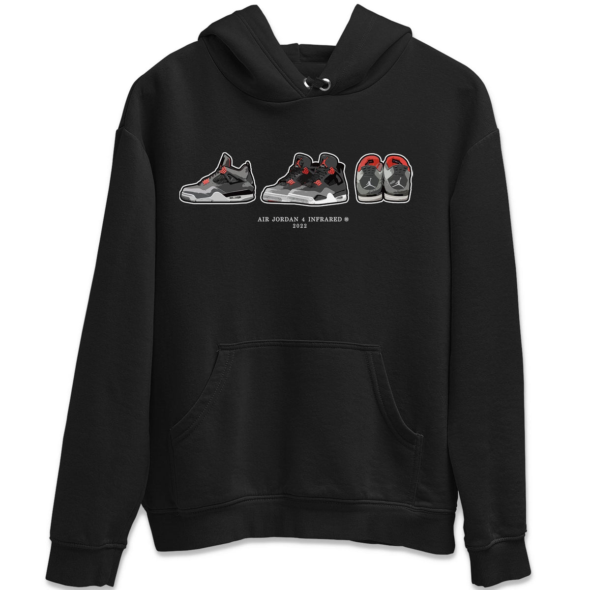 Jordan 4 Infrared Sneaker Matching T-Shirt Air Jordan 4 Prelude Sneaker Tees Jordan 4 Infrared Sneaker Release Tees Crew Neck Tees