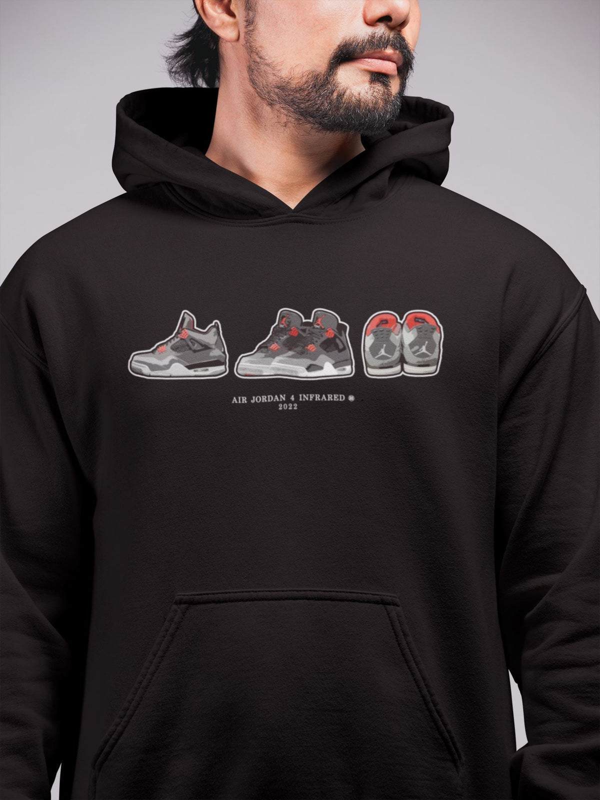 Jordan 4 Infrared Sneaker Matching T-Shirt Air Jordan 4 Prelude Sneaker Tees Jordan 4 Infrared Sneaker Release Tees Crew Neck Tees
