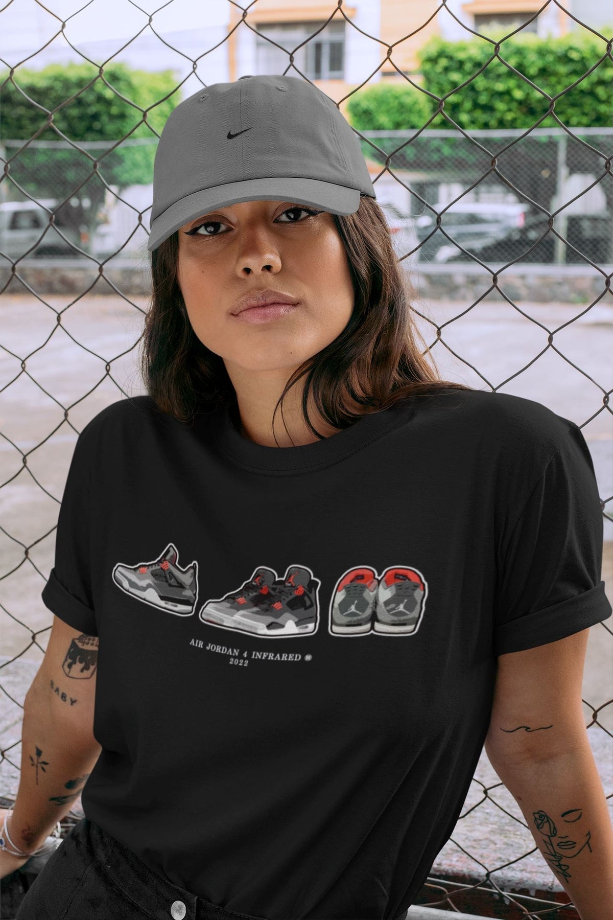 Jordan 4 Infrared Sneaker Matching T-Shirt Air Jordan 4 Prelude Sneaker Tees Jordan 4 Infrared Sneaker Release Tees Crew Neck Tees