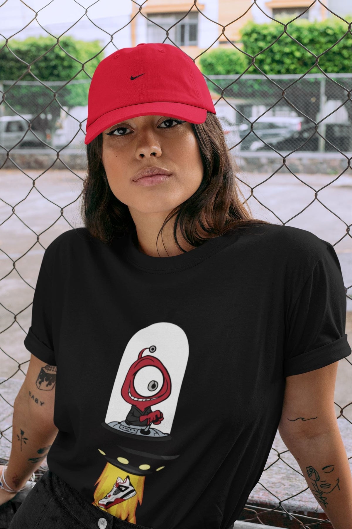 Jordan 4 Fire Red Shirt To Match Jordans Alien Sneaker Tees Jordan 4 Fire Red Drip Gear Zone Sneaker Matching Clothing Unisex Shirts