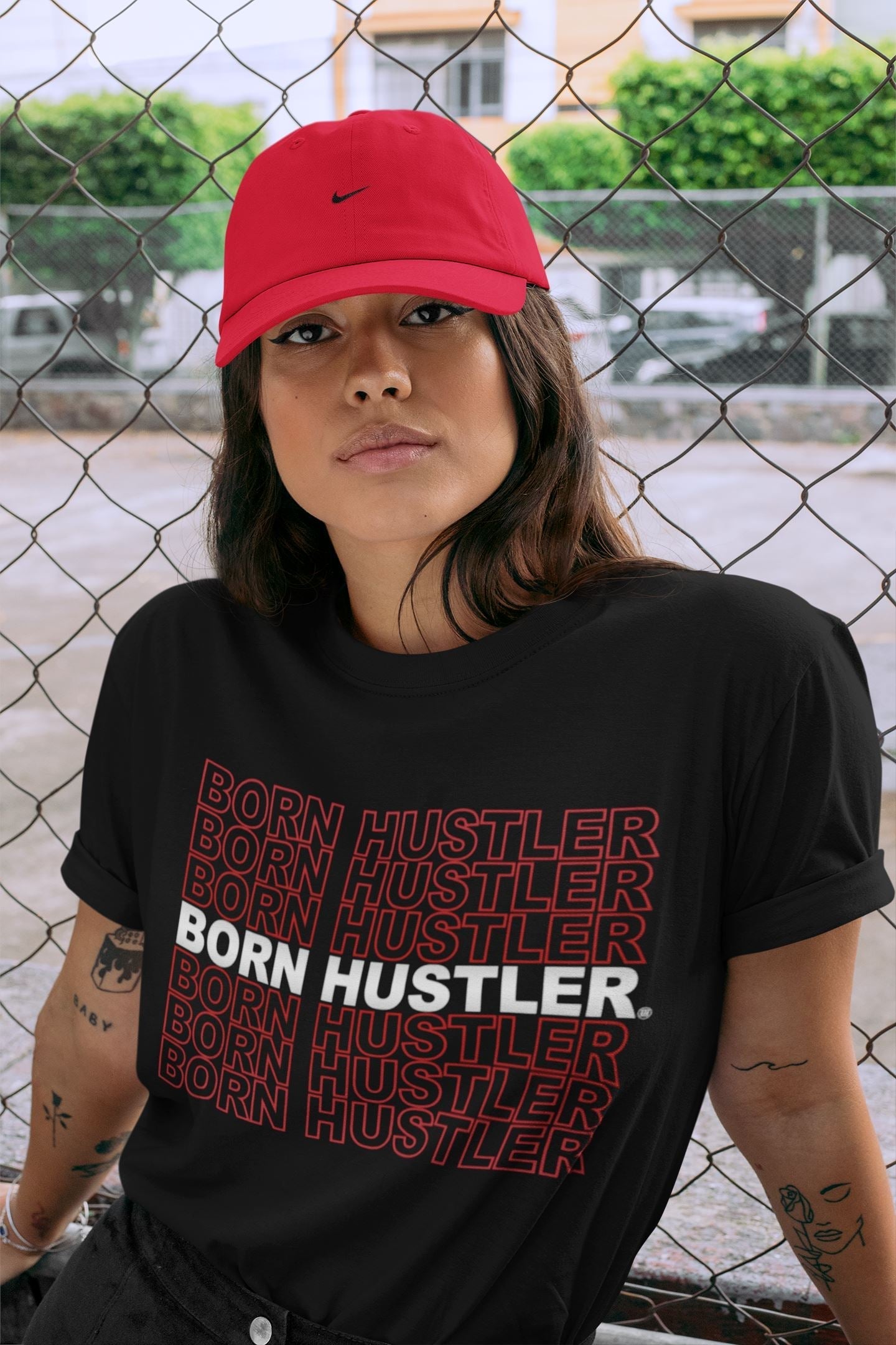 Jordan 4 Fire Red Shirt To Match Jordans Born Hustler Sneaker Tees Jordan 4 Fire Red Drip Gear Zone Sneaker Matching Clothing Unisex Shirts