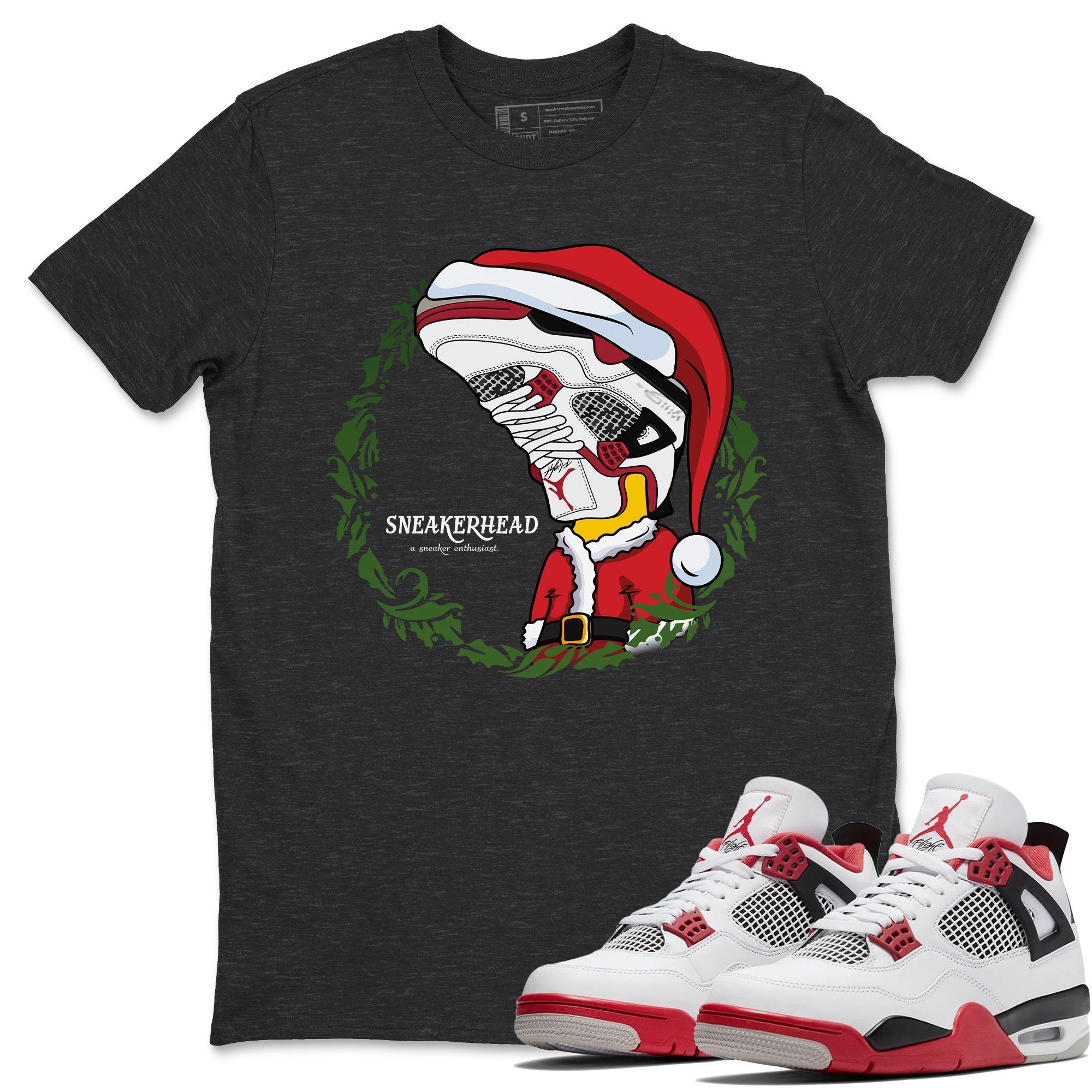 Jordan 4 Fire Red Shirt To Match Jordans Christmas Sneakerhead Sneaker Tees Jordan 4 Fire Red Drip Gear Zone Sneaker Matching Clothing Unisex Shirts