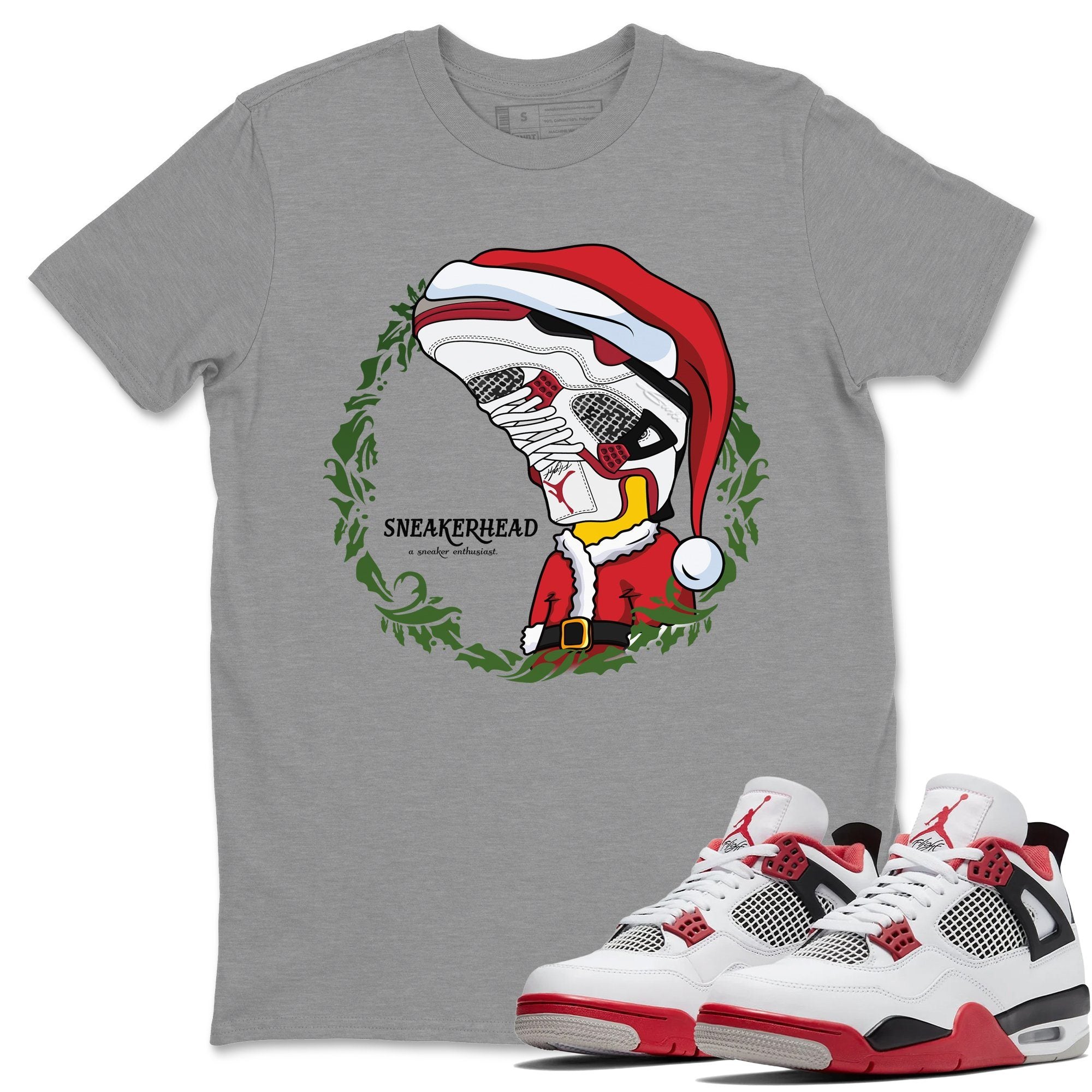 Jordan 4 Fire Red Shirt To Match Jordans Christmas Sneakerhead Sneaker Tees Jordan 4 Fire Red Drip Gear Zone Sneaker Matching Clothing Unisex Shirts