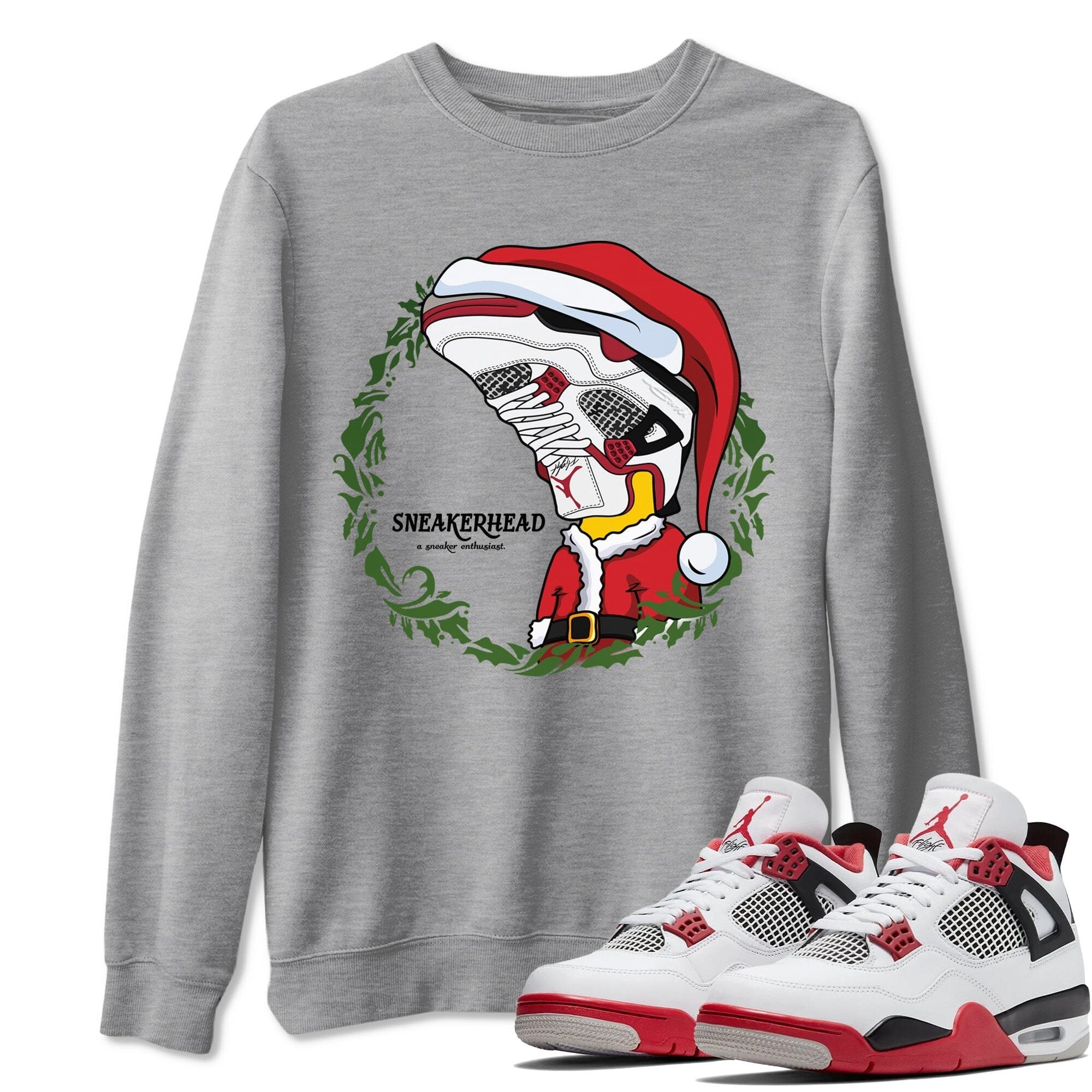 Jordan 4 Fire Red Shirt To Match Jordans Christmas Sneakerhead Sneaker Tees Jordan 4 Fire Red Drip Gear Zone Sneaker Matching Clothing Unisex Shirts