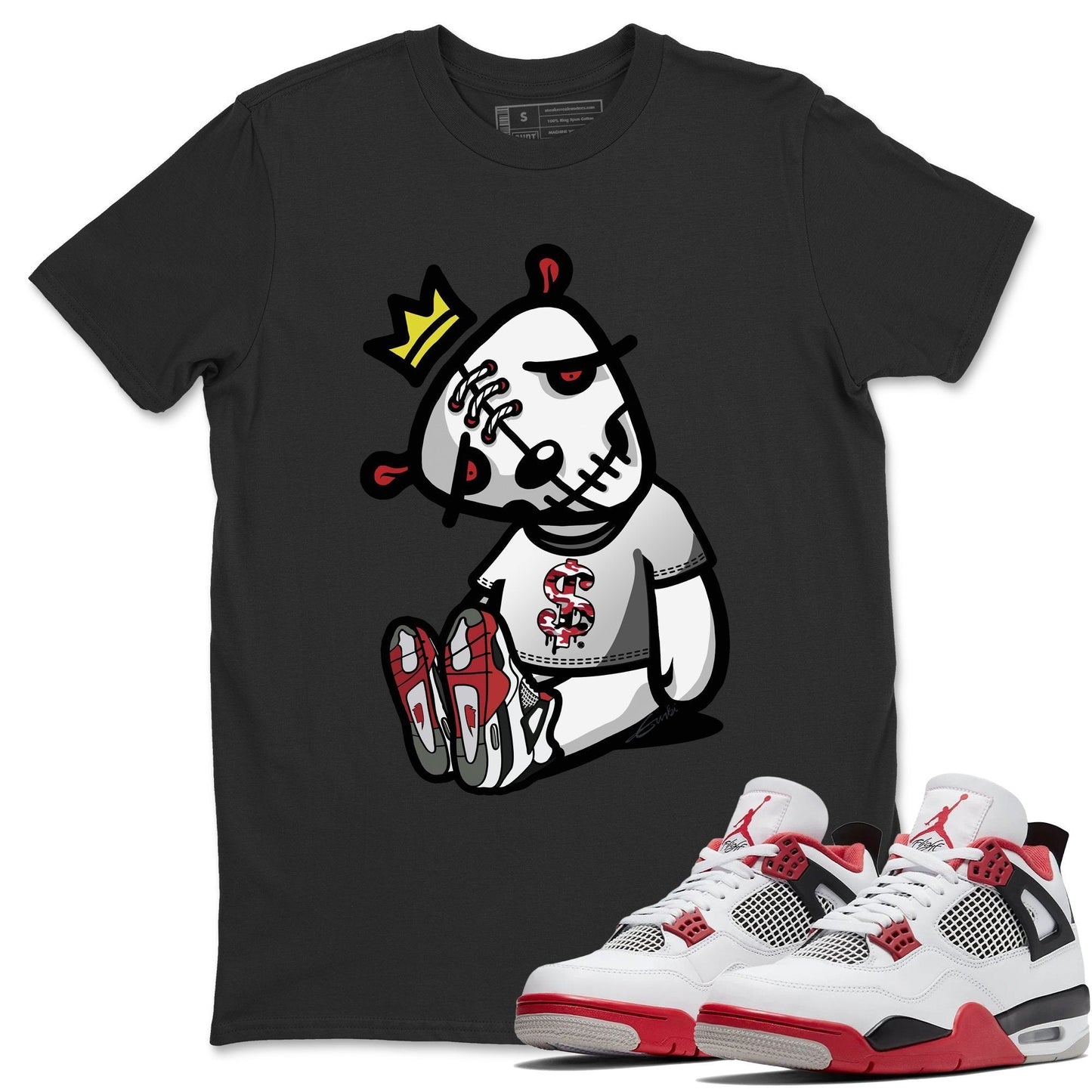 Jordan 4 Fire Red Shirt To Match Jordans Dead Dolls Sneaker Tees Jordan 4 Fire Red Drip Gear Zone Sneaker Matching Clothing Unisex Shirts