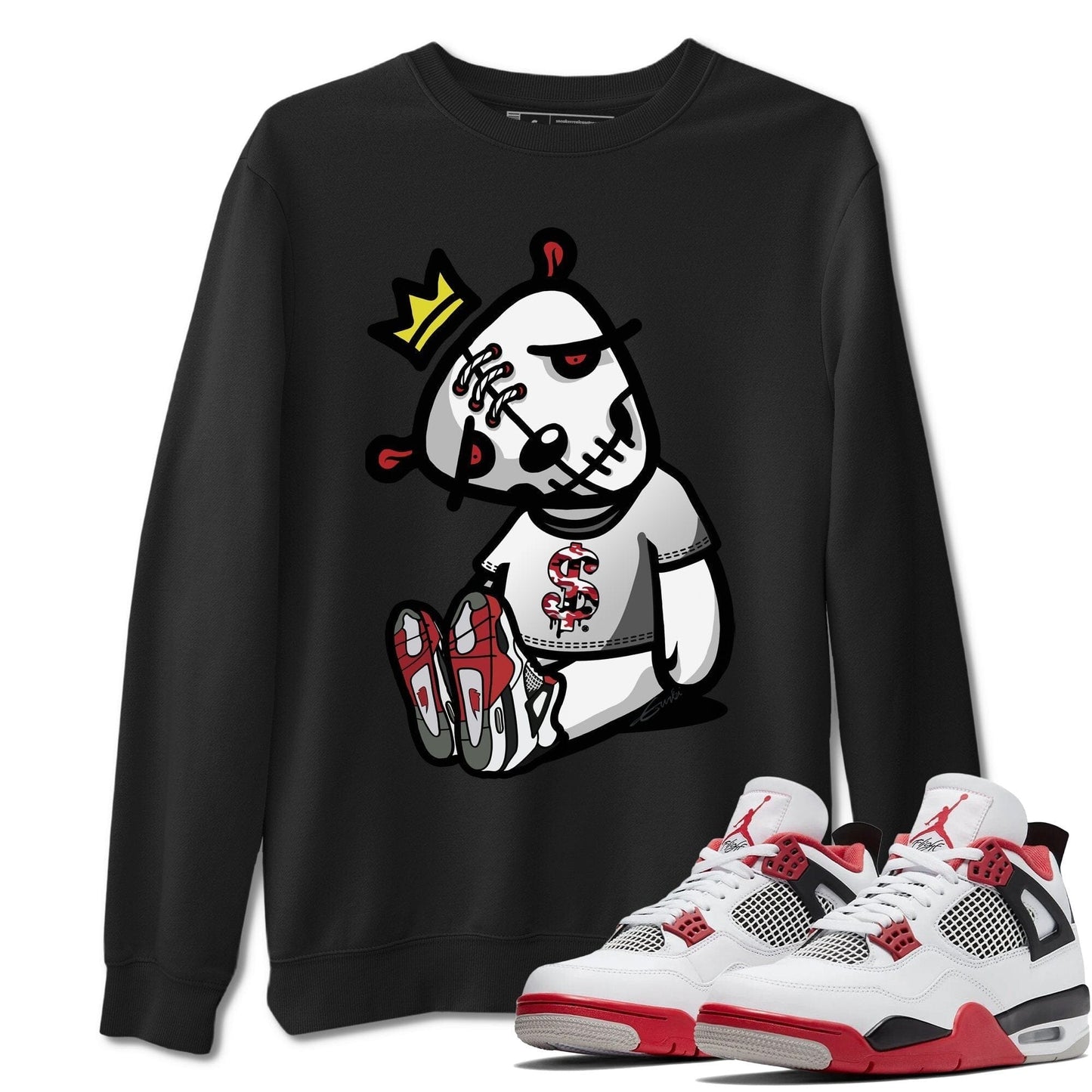 Jordan 4 Fire Red Shirt To Match Jordans Dead Dolls Sneaker Tees Jordan 4 Fire Red Drip Gear Zone Sneaker Matching Clothing Unisex Shirts