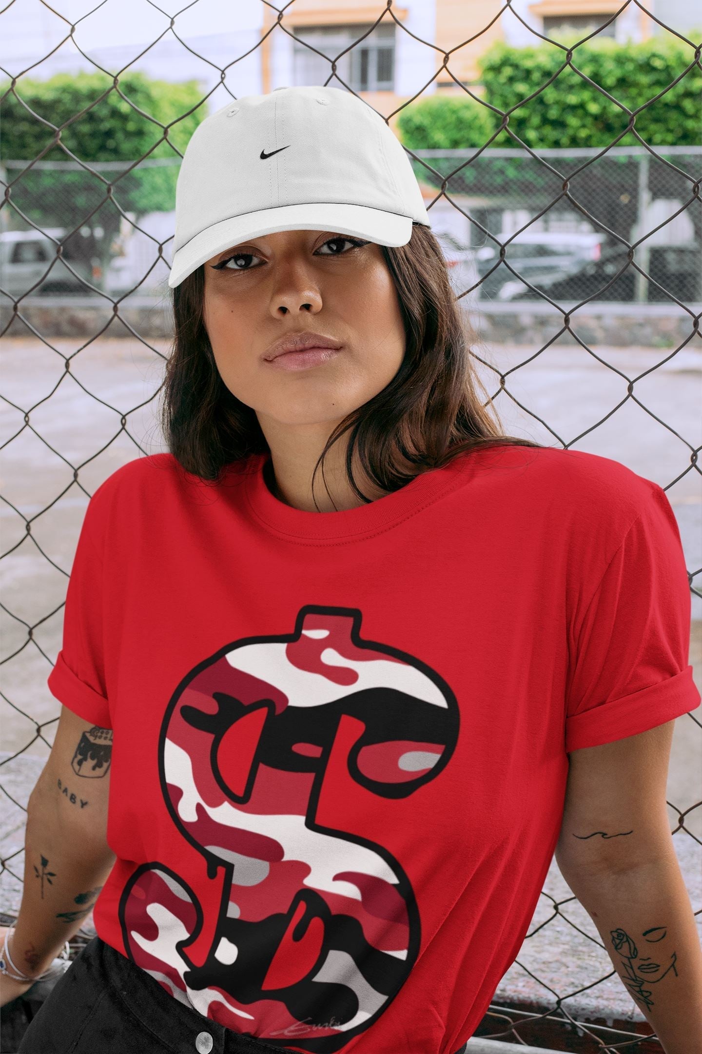 Jordan 4 Fire Red Shirt To Match Jordans Dollar Camo Sneaker Tees Jordan 4 Fire Red Drip Gear Zone Sneaker Matching Clothing Unisex Shirts